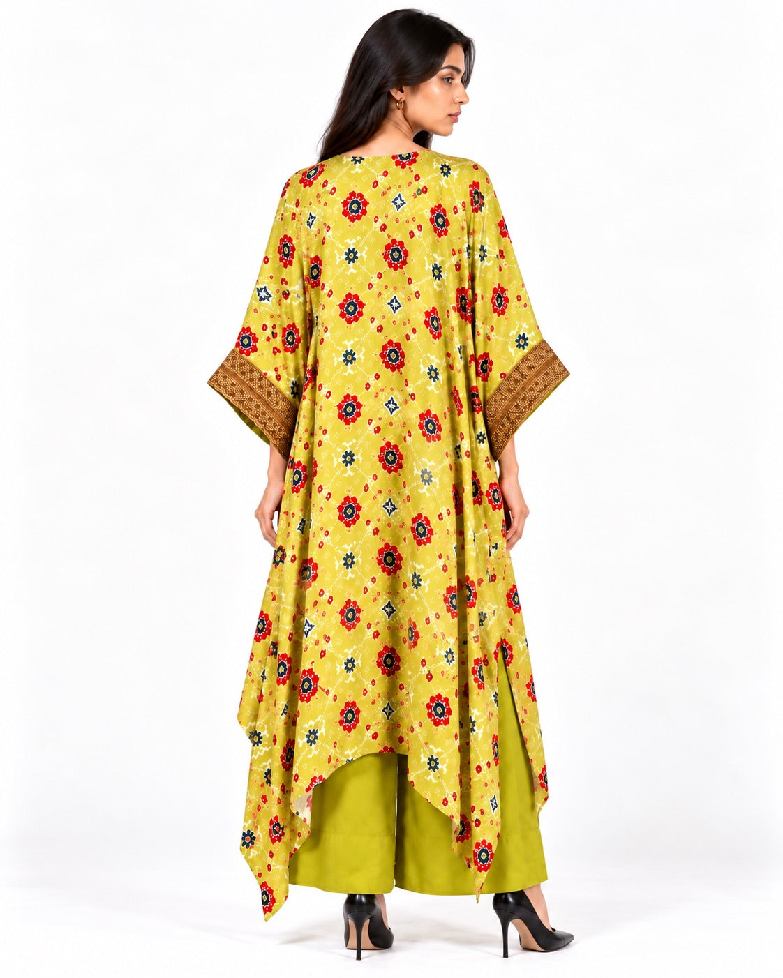 Kurta Set Patola - Fresh Green / Multicolour / Gold