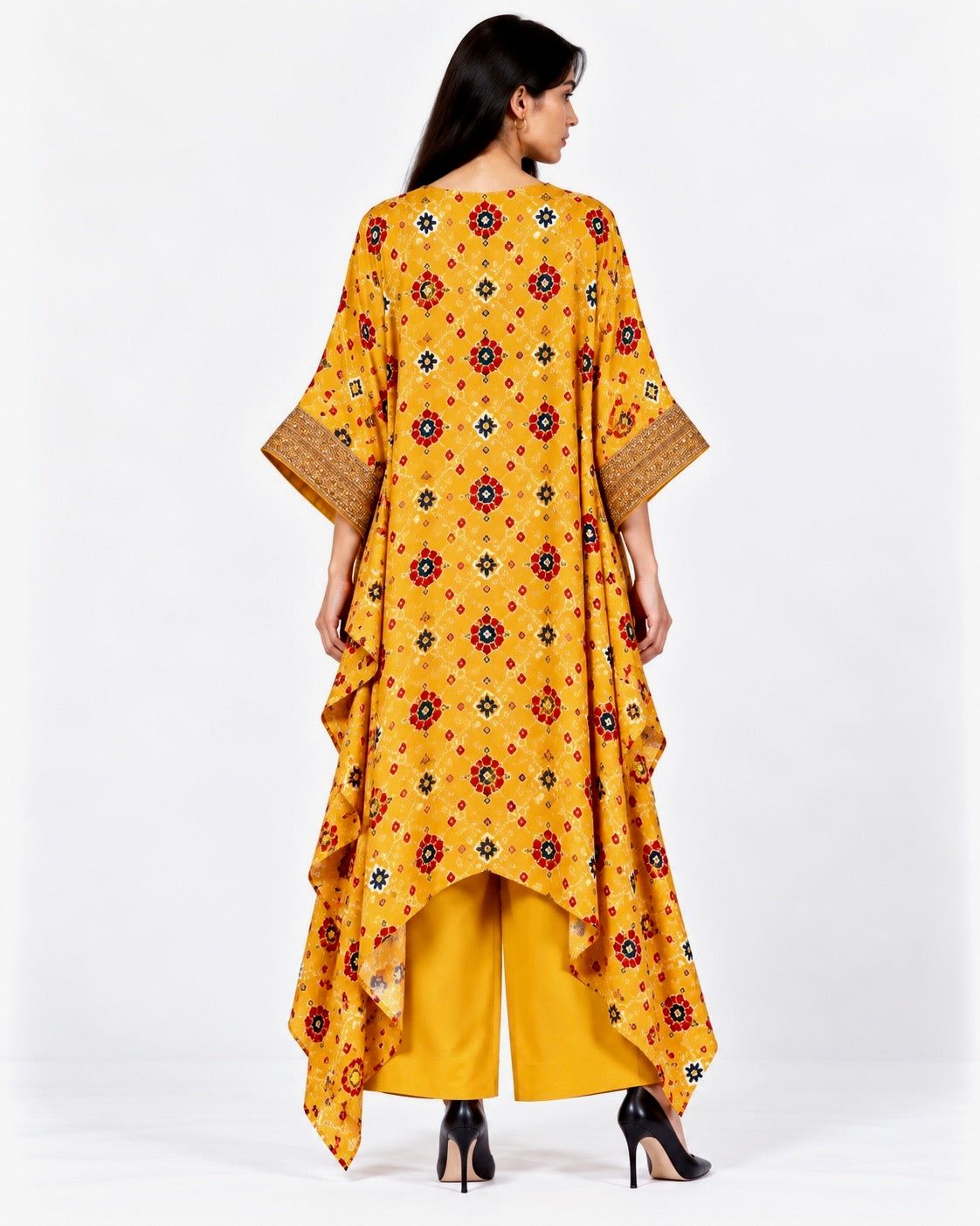 Kurta Set Patola - Yellow / Multicolour / Gold
