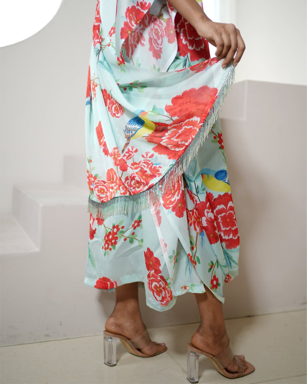 Dress Floral - Powder Blue / Multicolours - Mayura Kumar