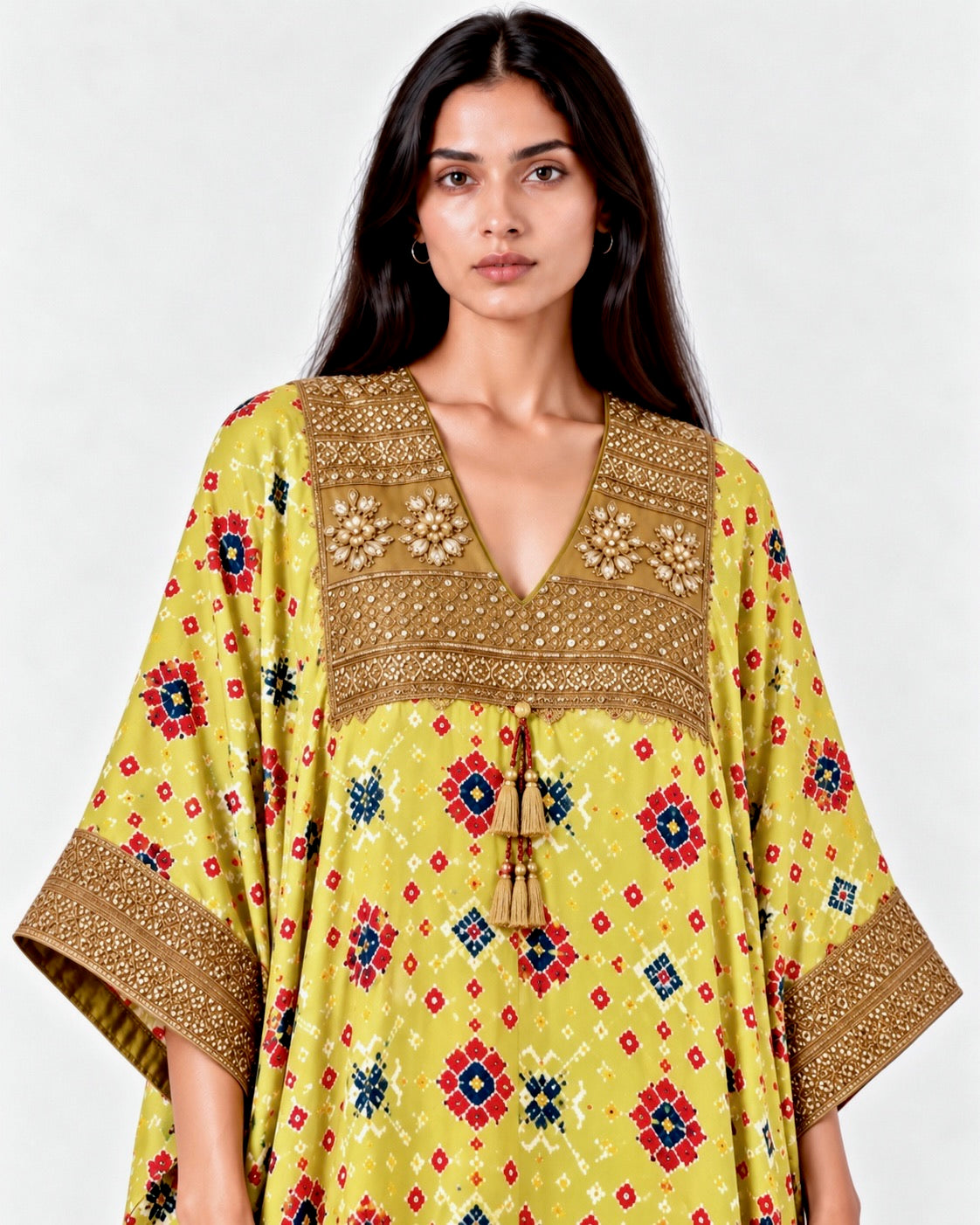 Kurta Set Patola - Fresh Green / Multicolour / Gold