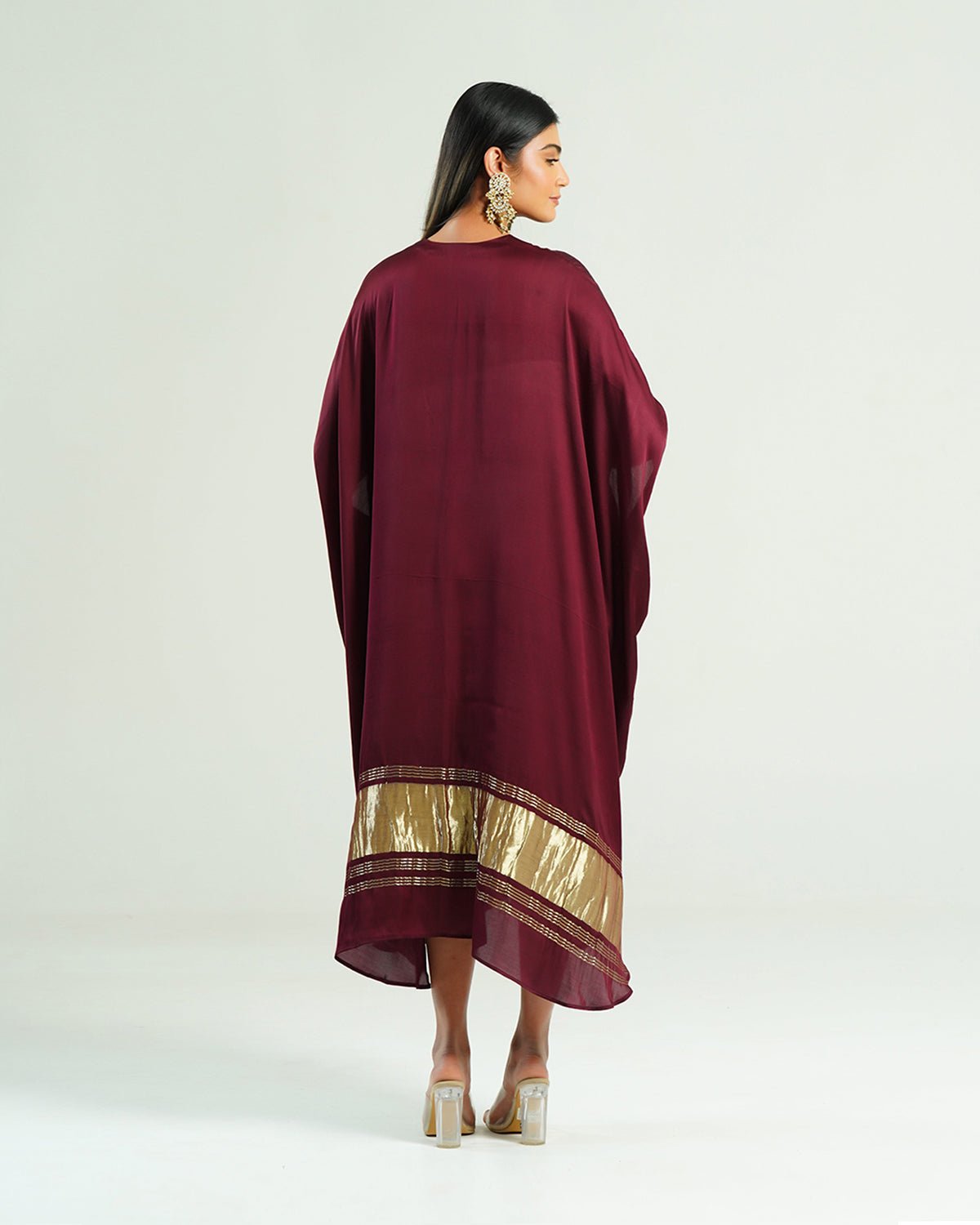 Kaftan Kutch - Wine Red / Gold - Mayura Kumar
