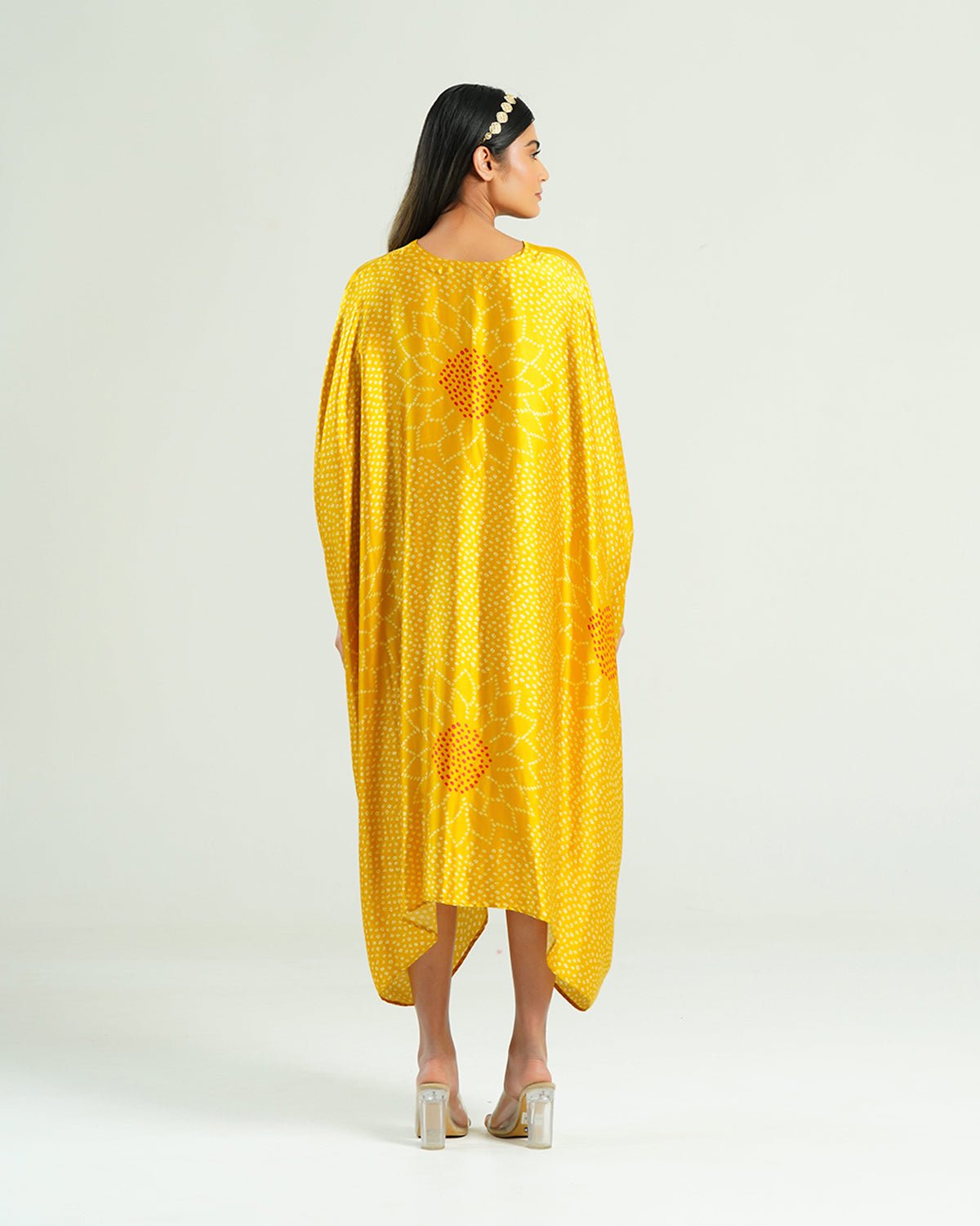 Kaftan Bandhej - Yellow / Gold - Mayura Kumar