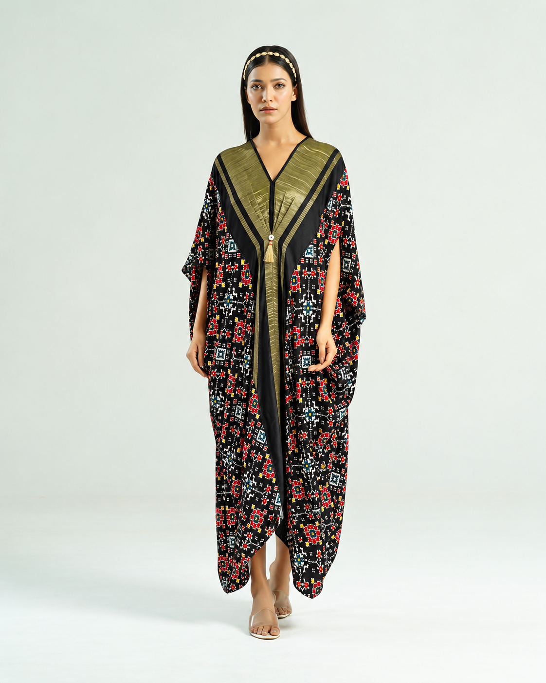 Kaftan Patola - Black / Gold