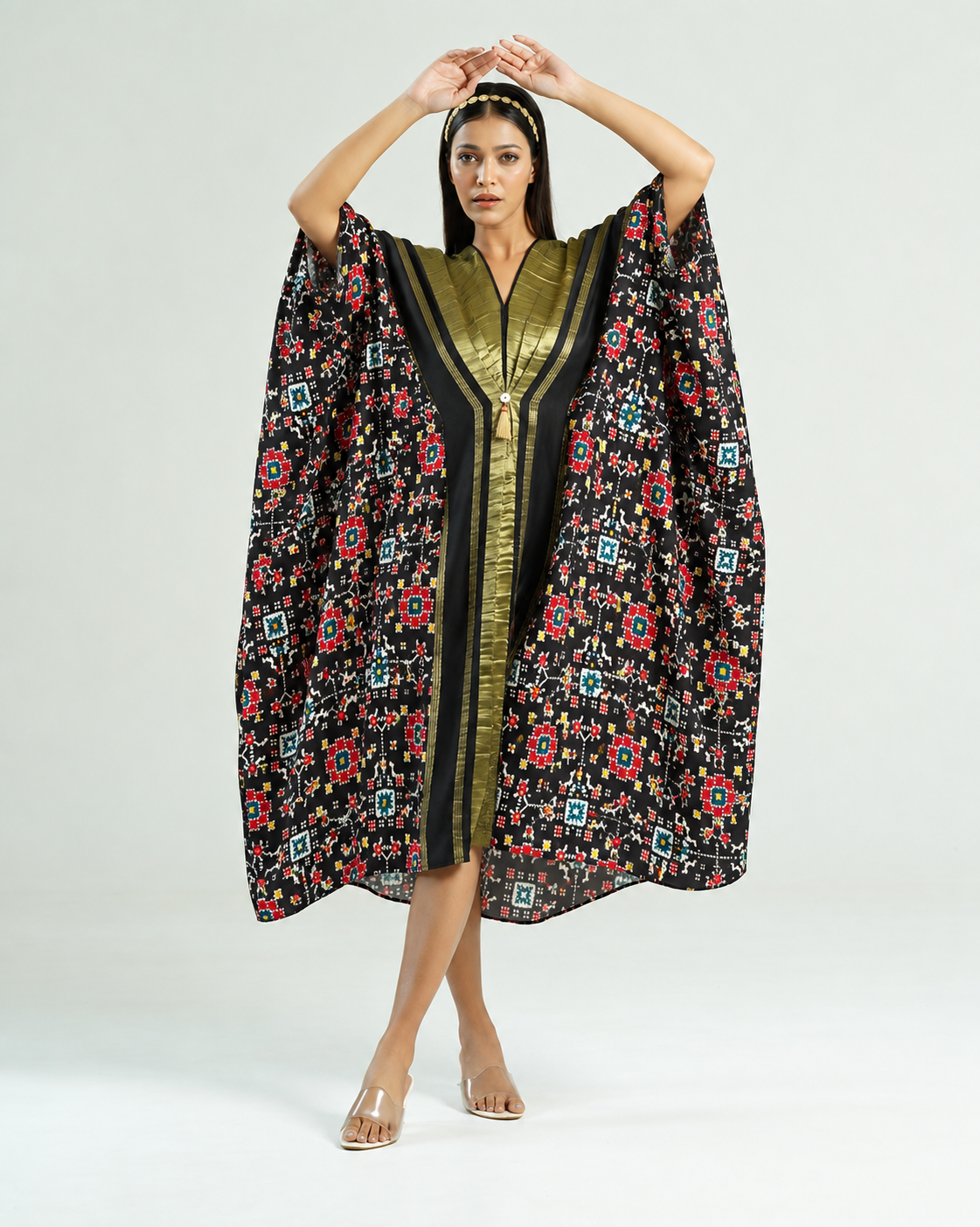 Kaftan Patola - Black/Gold - Mayura Kumar
