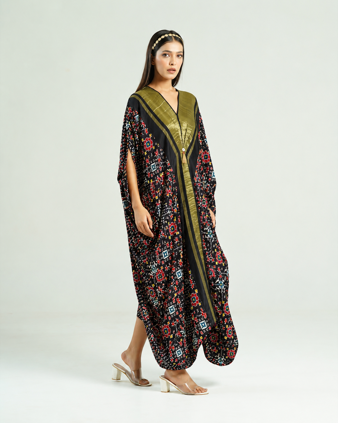 Kaftan Patola - Black/Gold - Mayura Kumar