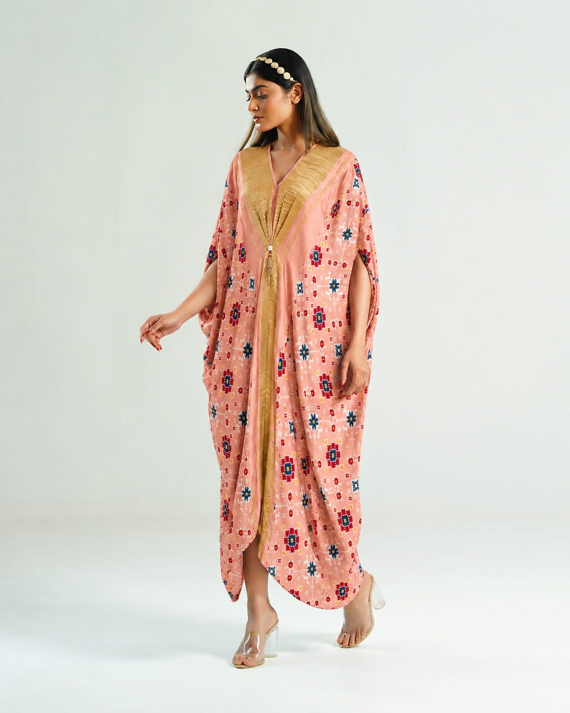 Kaftan Patola - Blush Pink/Gold - Mayura Kumar