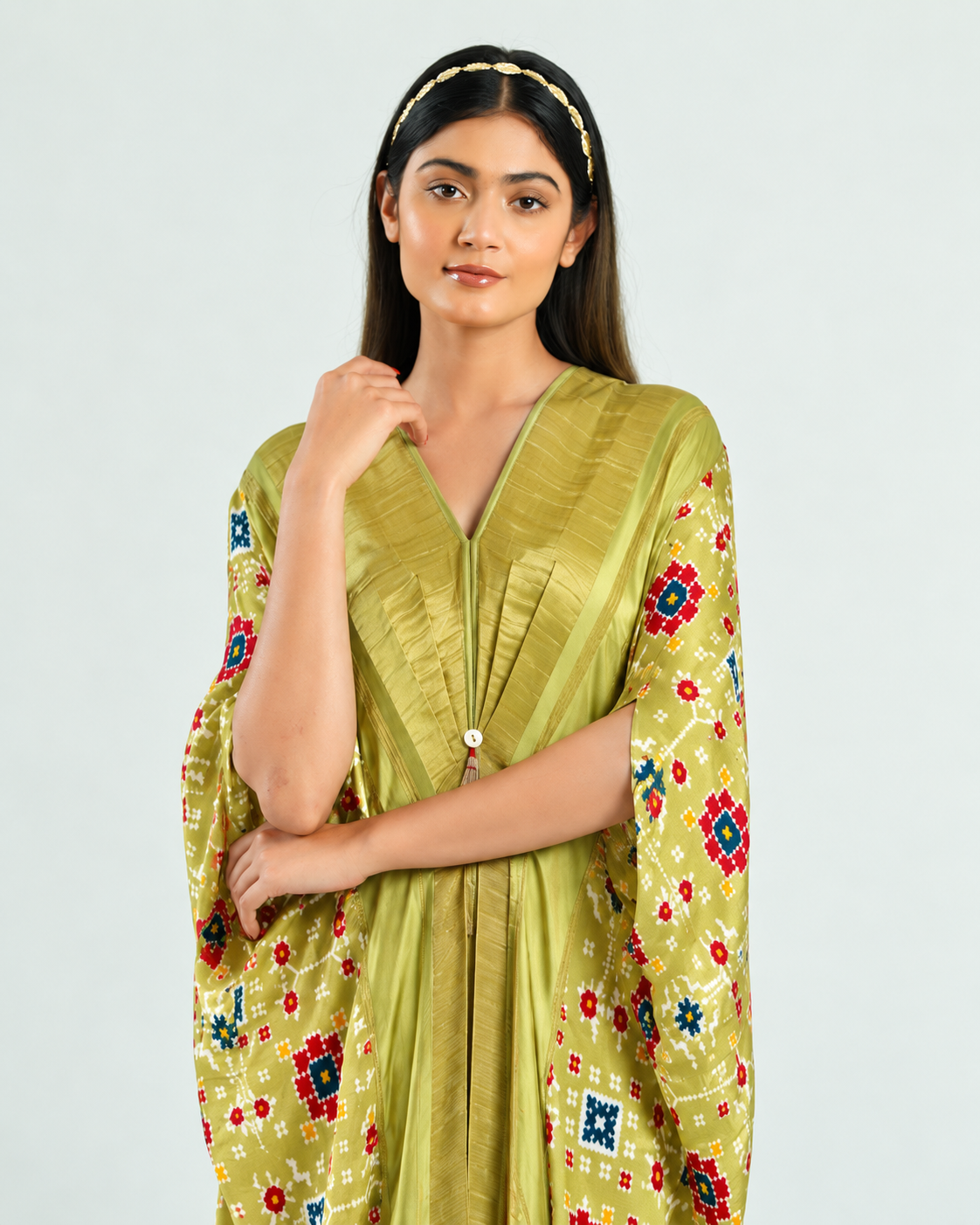 Kaftan Patola - Fresh Green / Gold