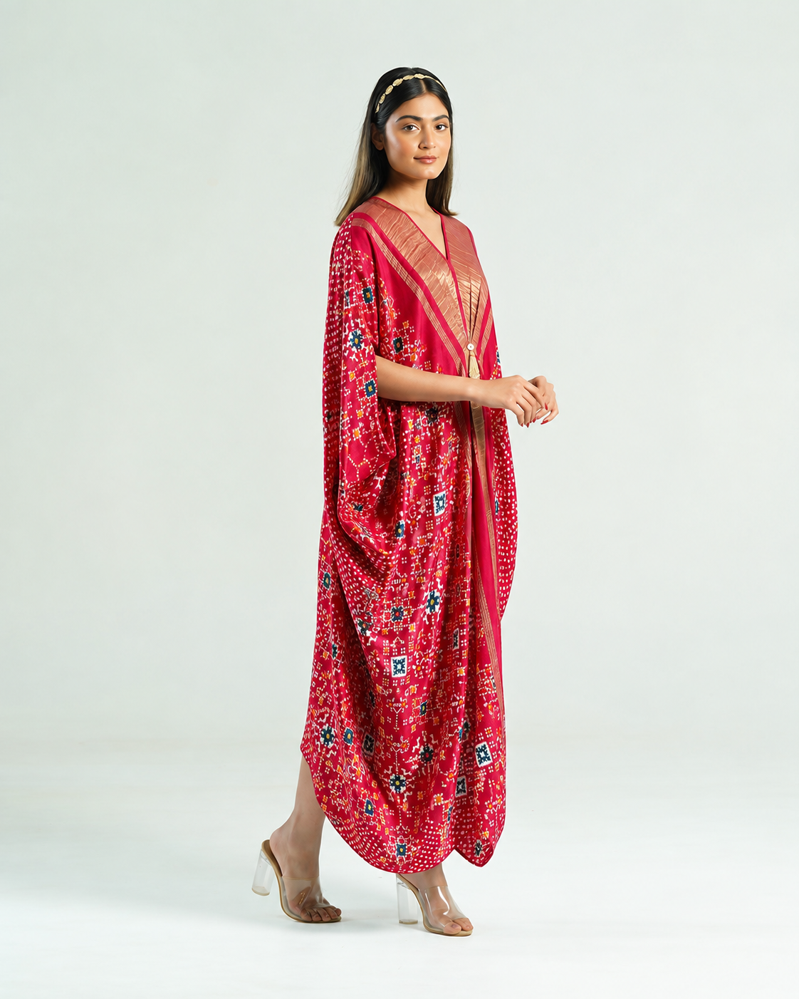 Kaftan Patola - Fuchsia Rani/Gold - Mayura Kumar