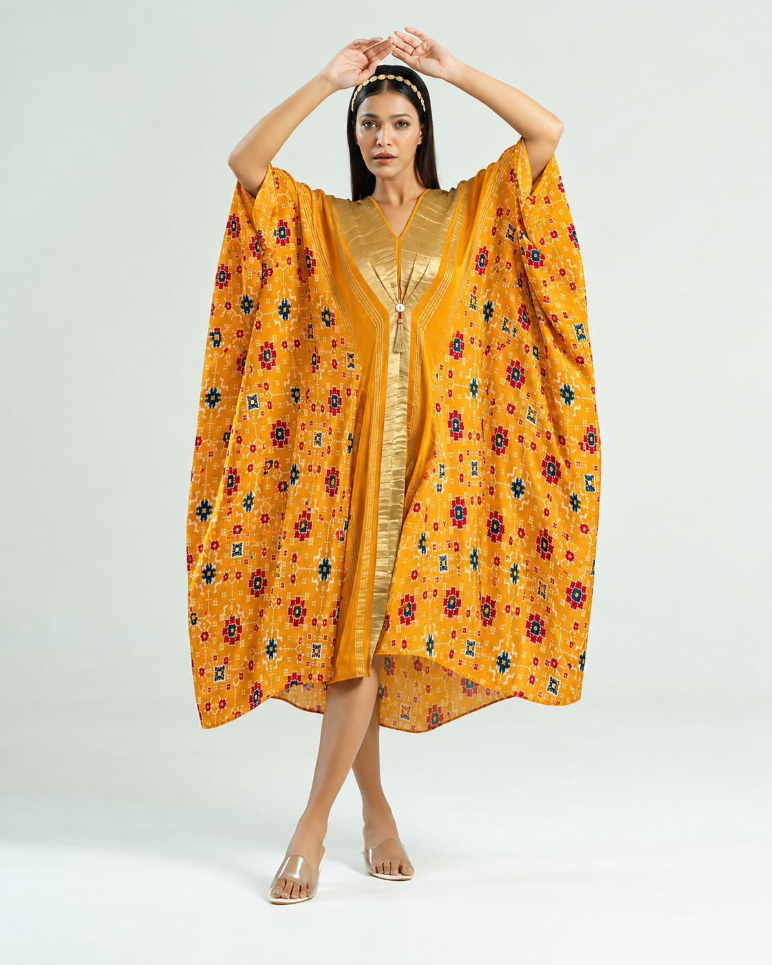 Kaftan Patola - Mustard/Gold - Mayura Kumar