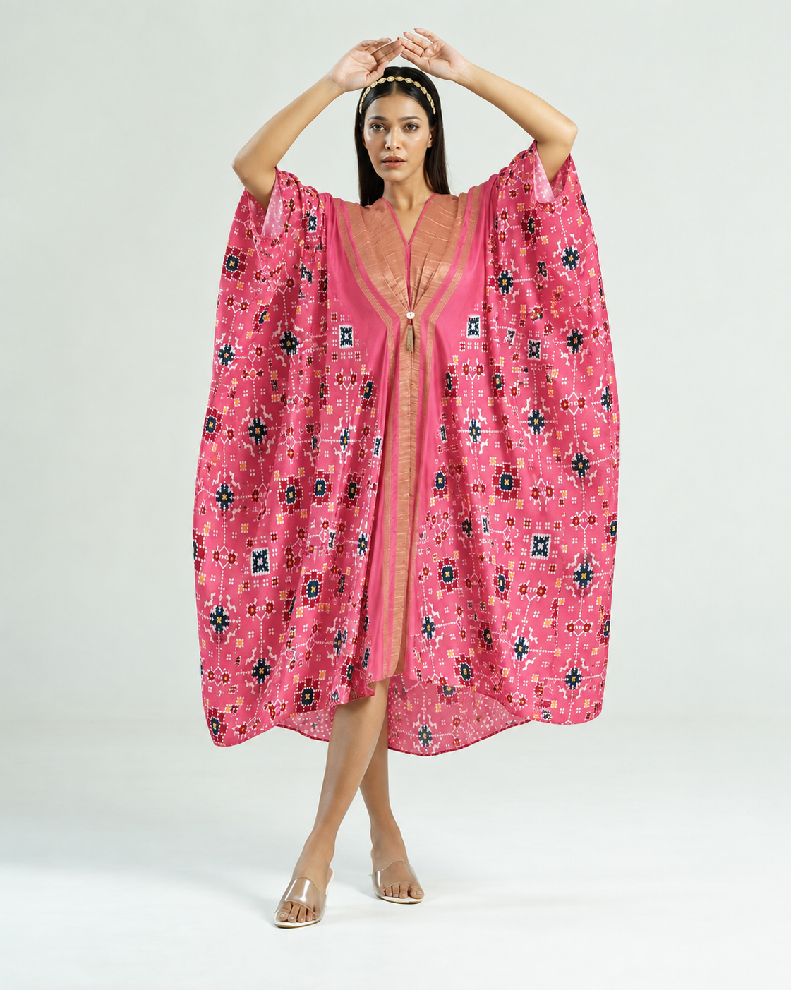 Kaftan Patola - Pink / Gold