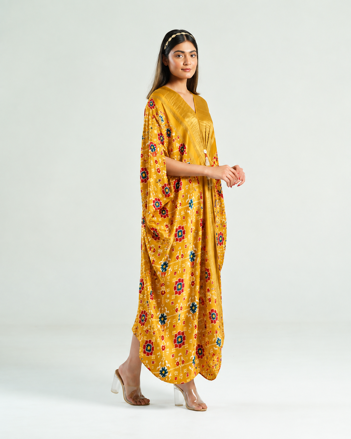 Kaftan Patola - Yellow/Gold - Mayura Kumar