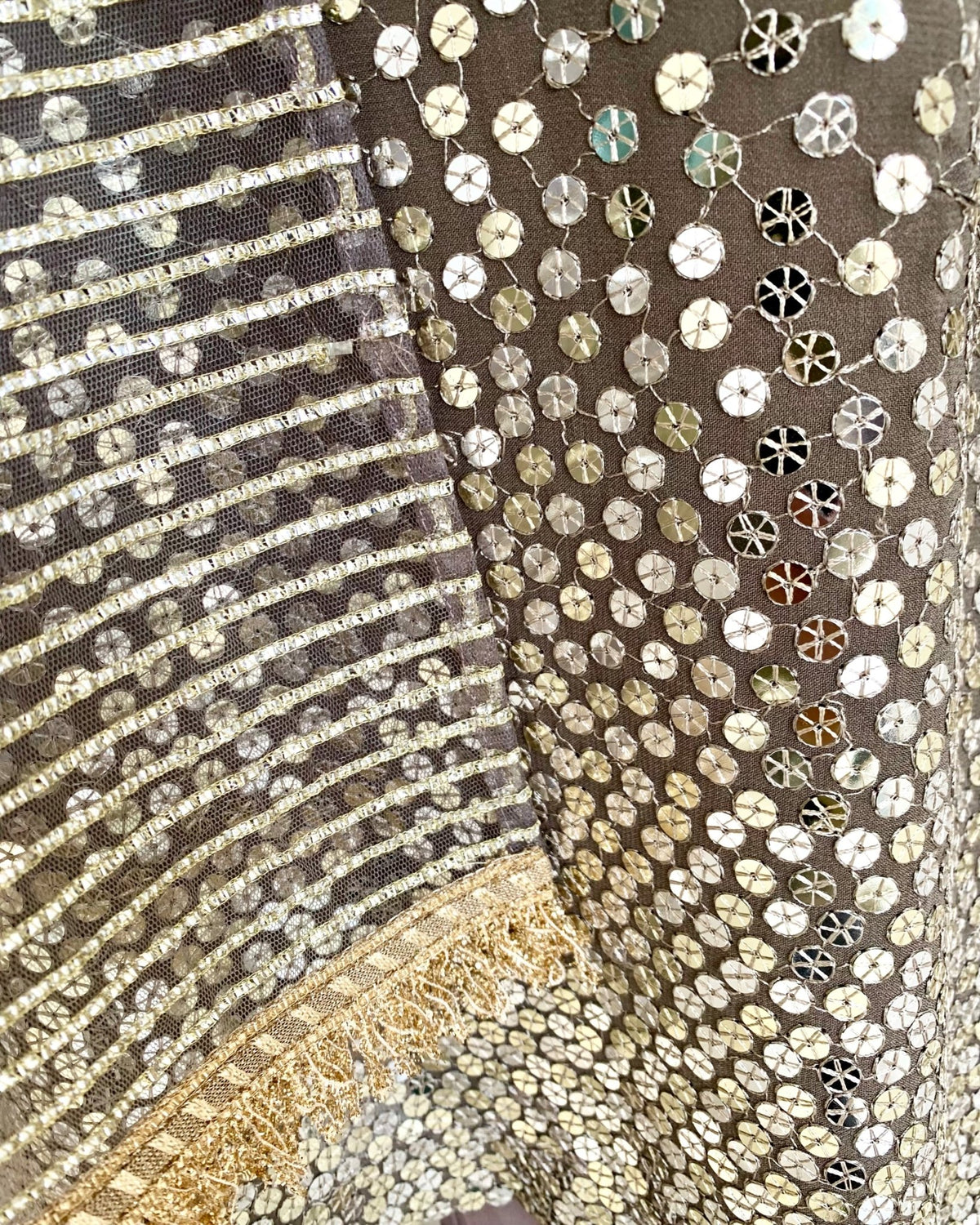Kurta Set - Dark Taupe / Gold / Silver - Mayura Kumar