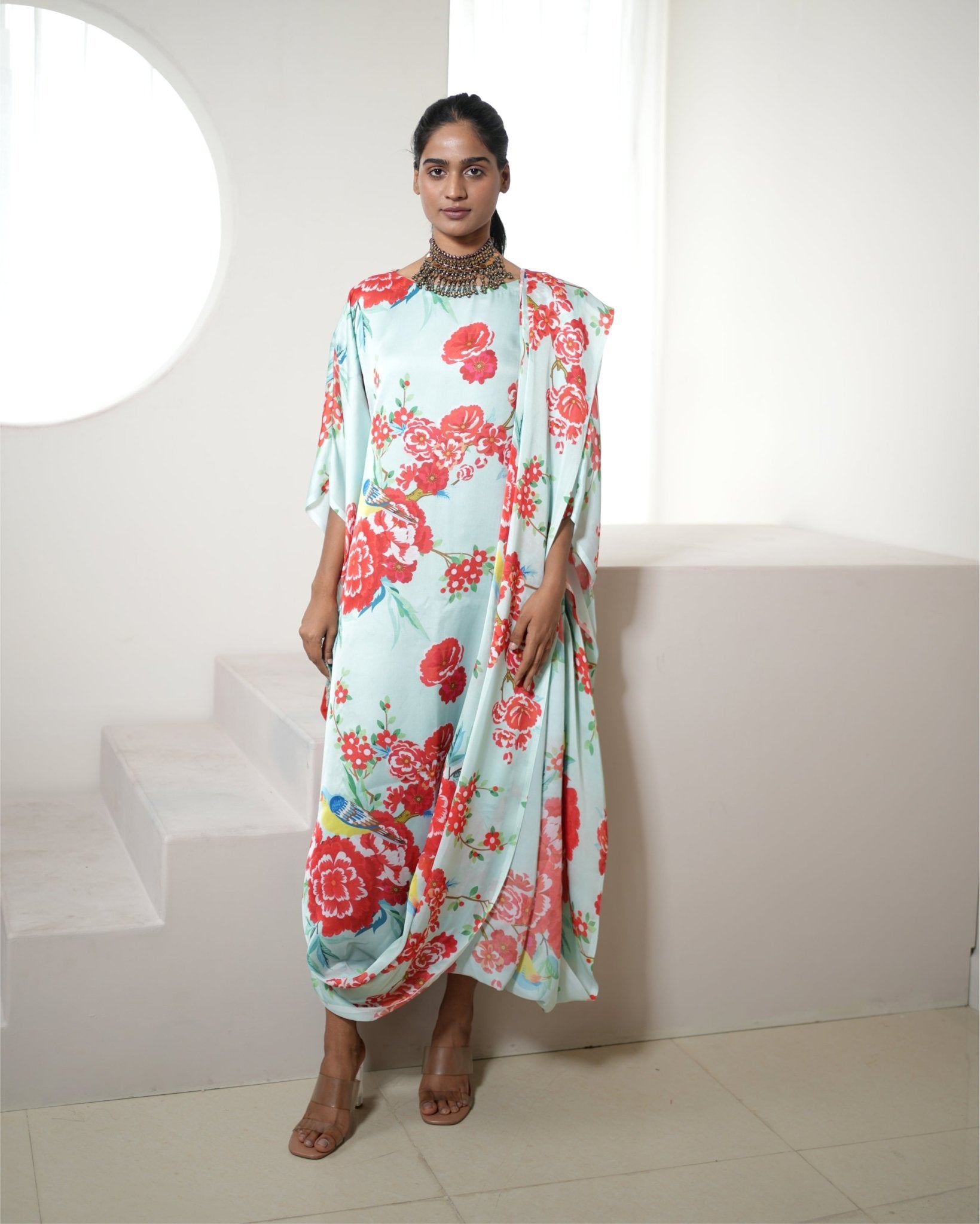 Dress Floral - Powder Blue / Multicolours - Mayura Kumar