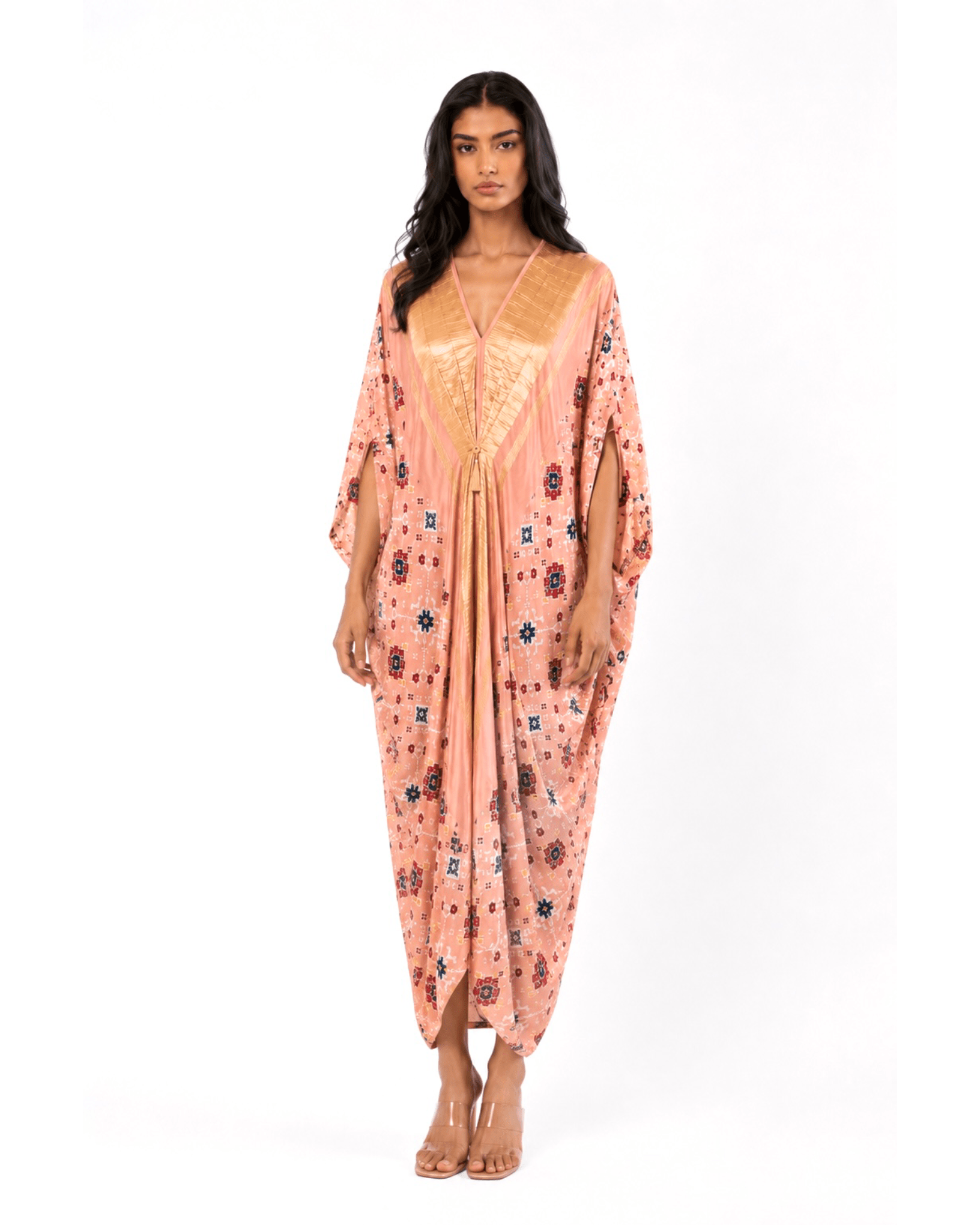 Kaftan Patola - Blush Pink /Gold - Mayura Kumar