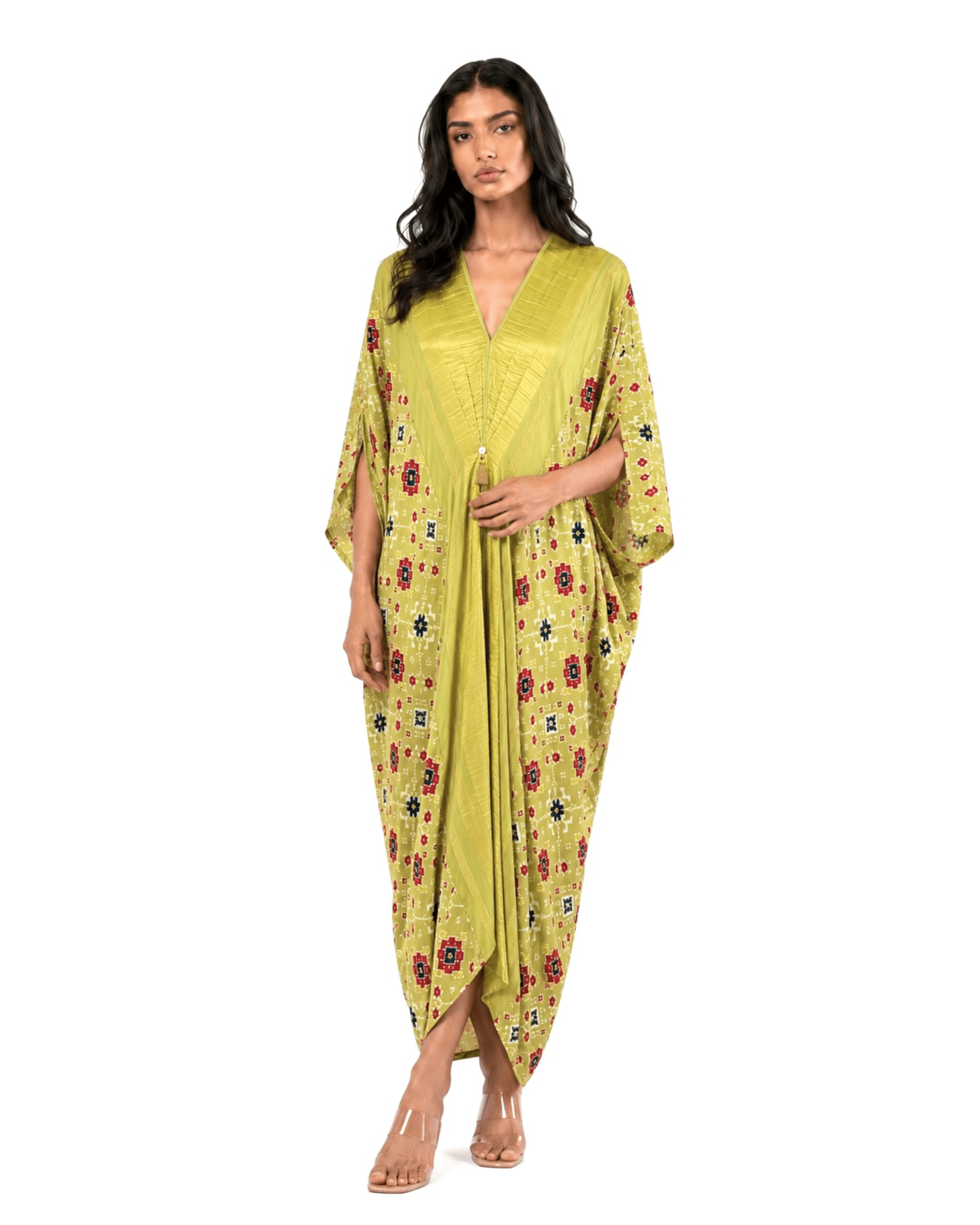 Kaftan Patola - Fresh Green /Gold - Mayura Kumar