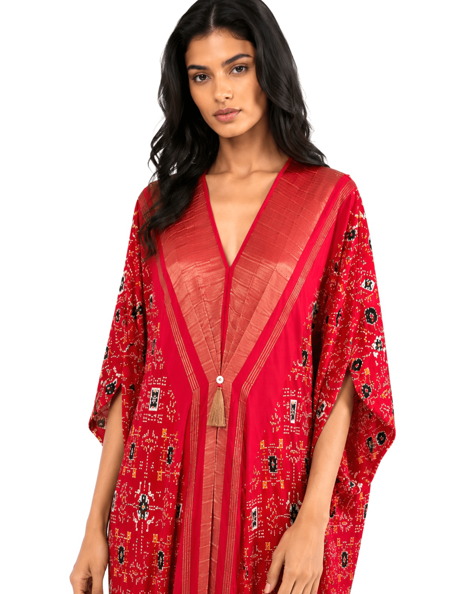 Kaftan Patola - Fuchsia Rani/Gold - Mayura Kumar