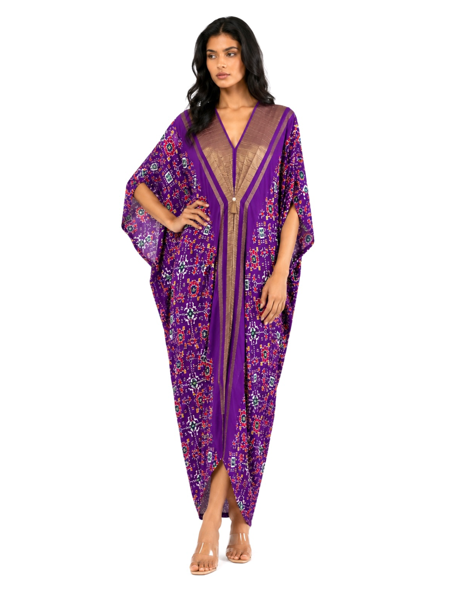 Kaftan Patola - Purple/Gold - Mayura Kumar