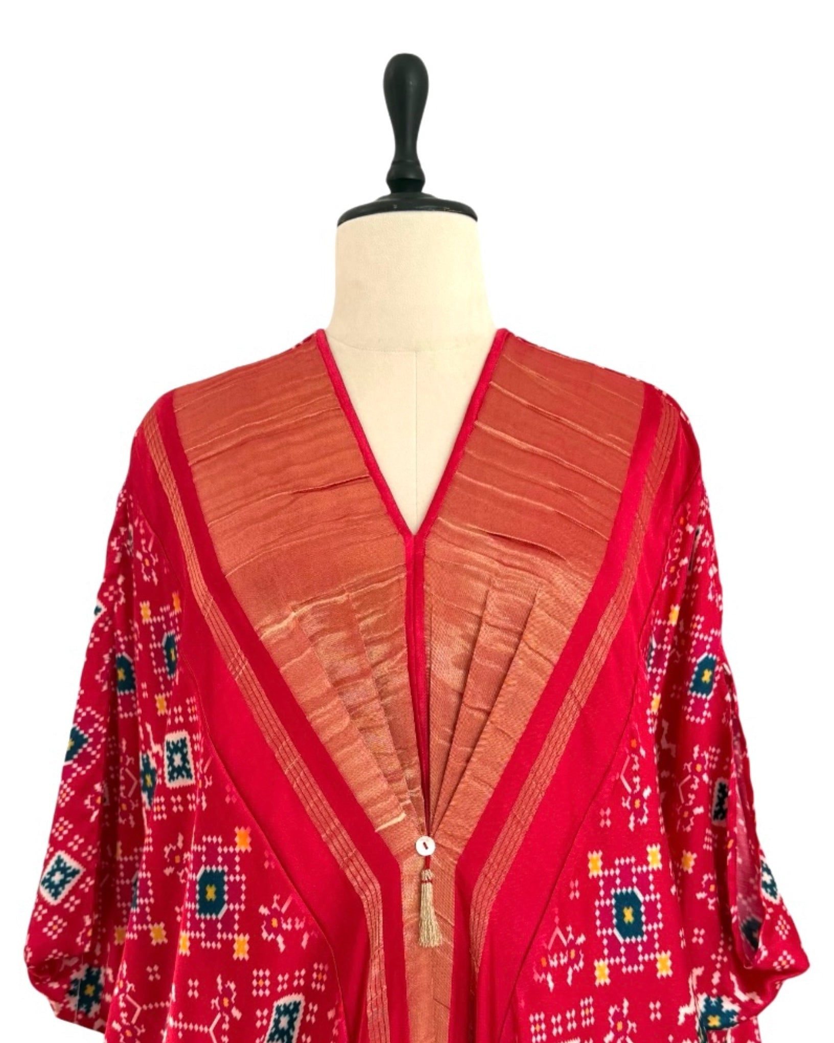Kaftan Patola - Red/Gold - Mayura Kumar