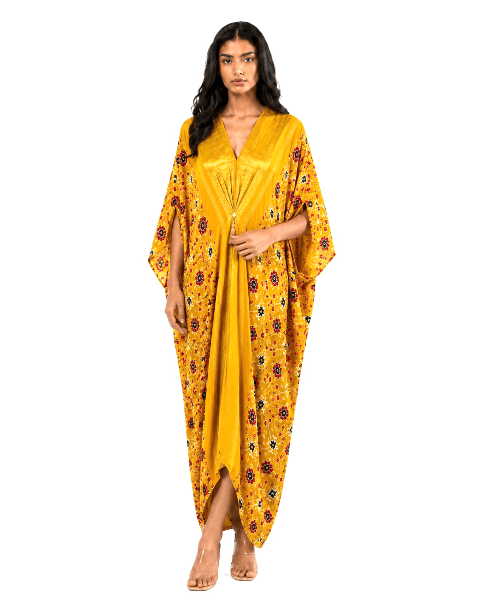 Kaftan Patola - Yellow /Gold - Mayura Kumar