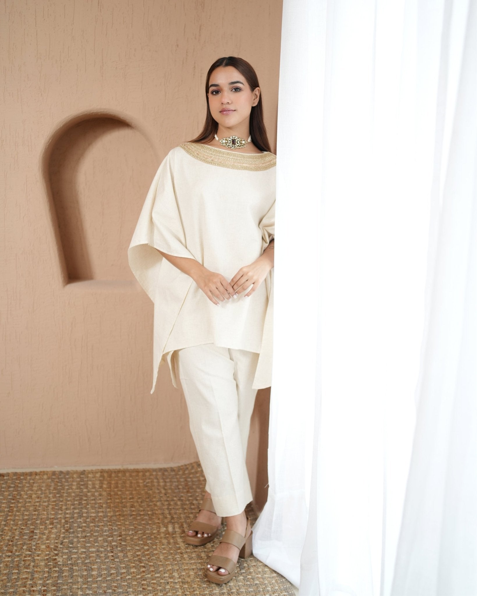 Kurta Set Khadi - Ivory / Gold - Mayura Kumar