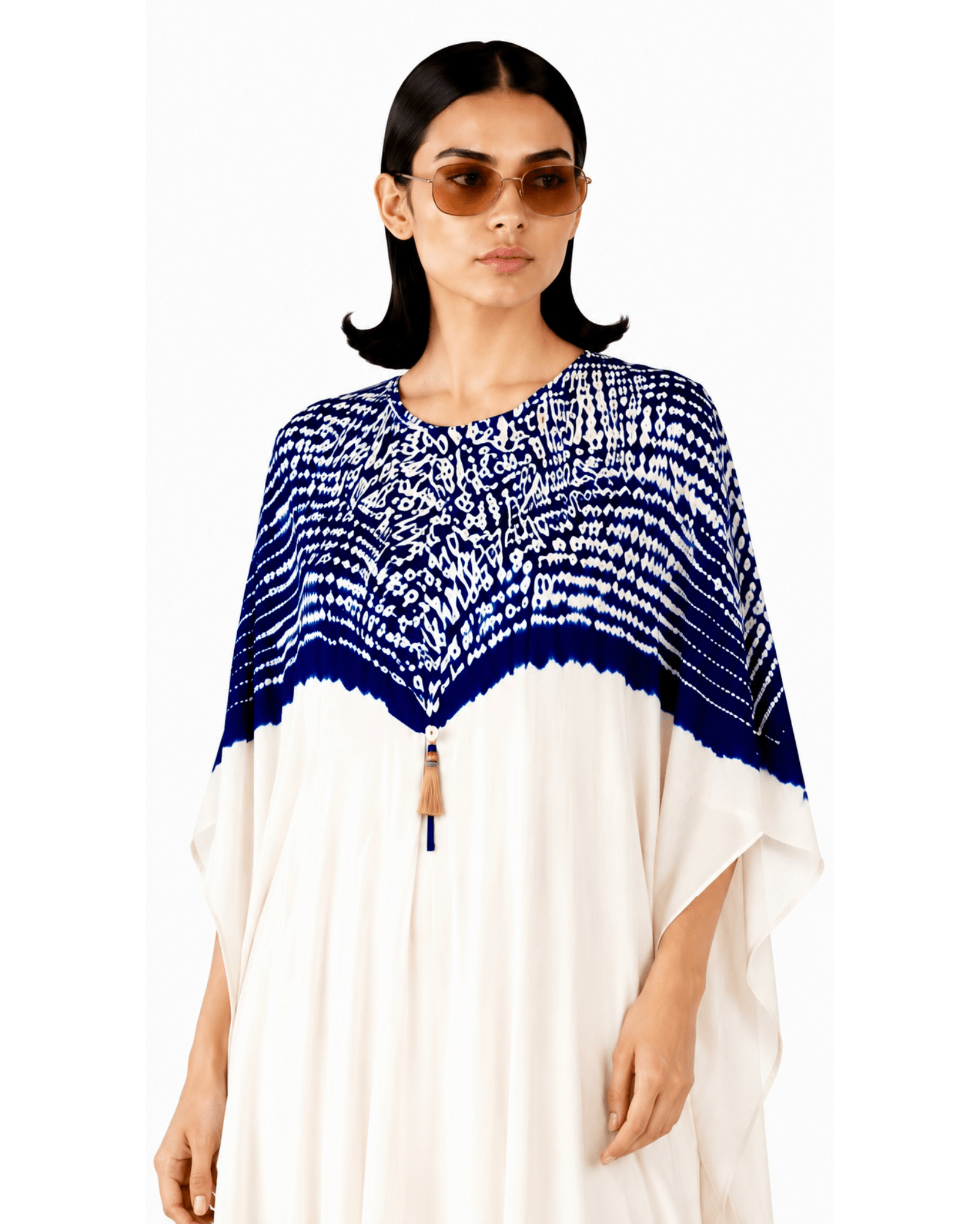 Kurta Set Shibori - Ivory/Indigo - Mayura Kumar