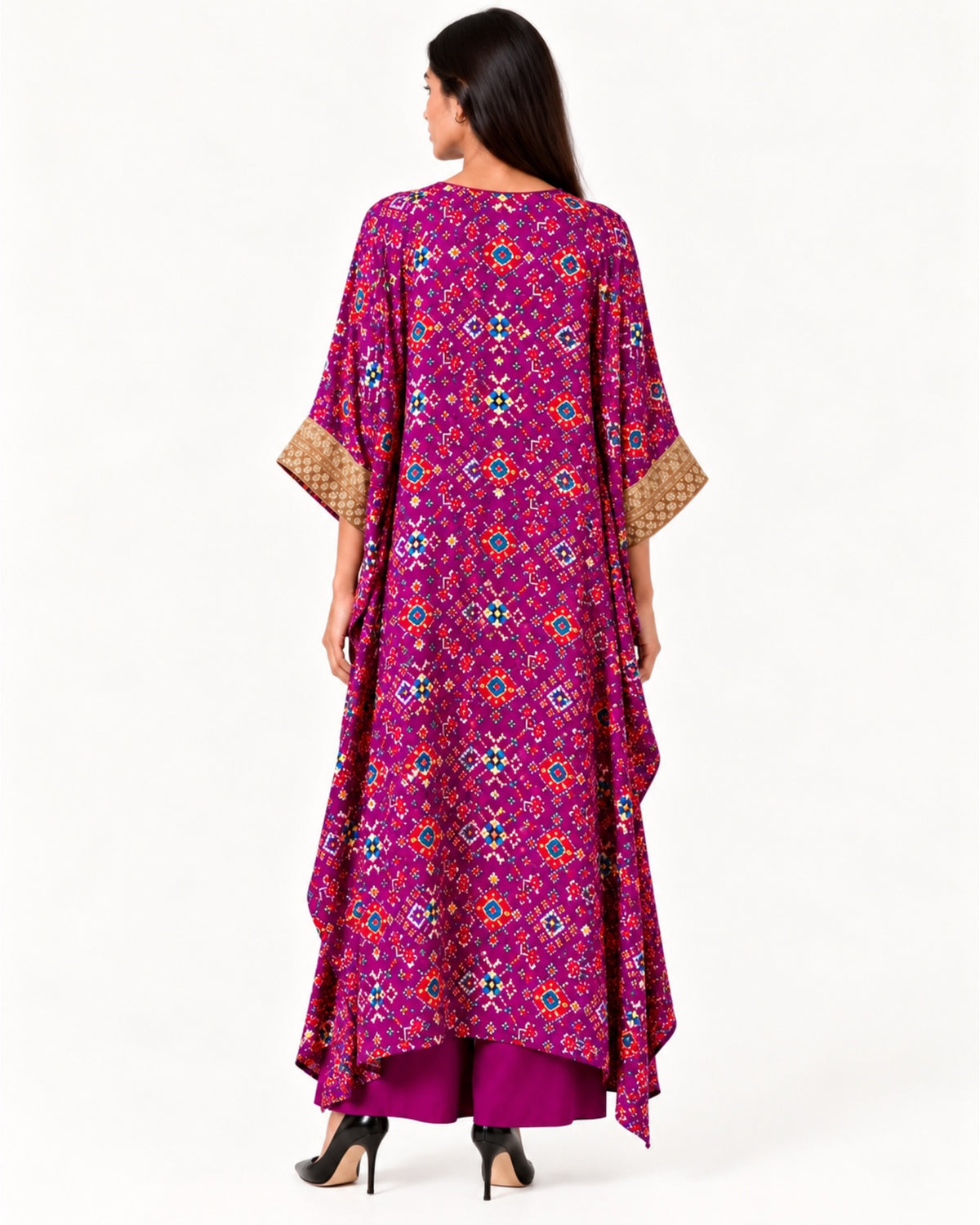 Kurta Set Patola - Purple / Multicolour / Gold