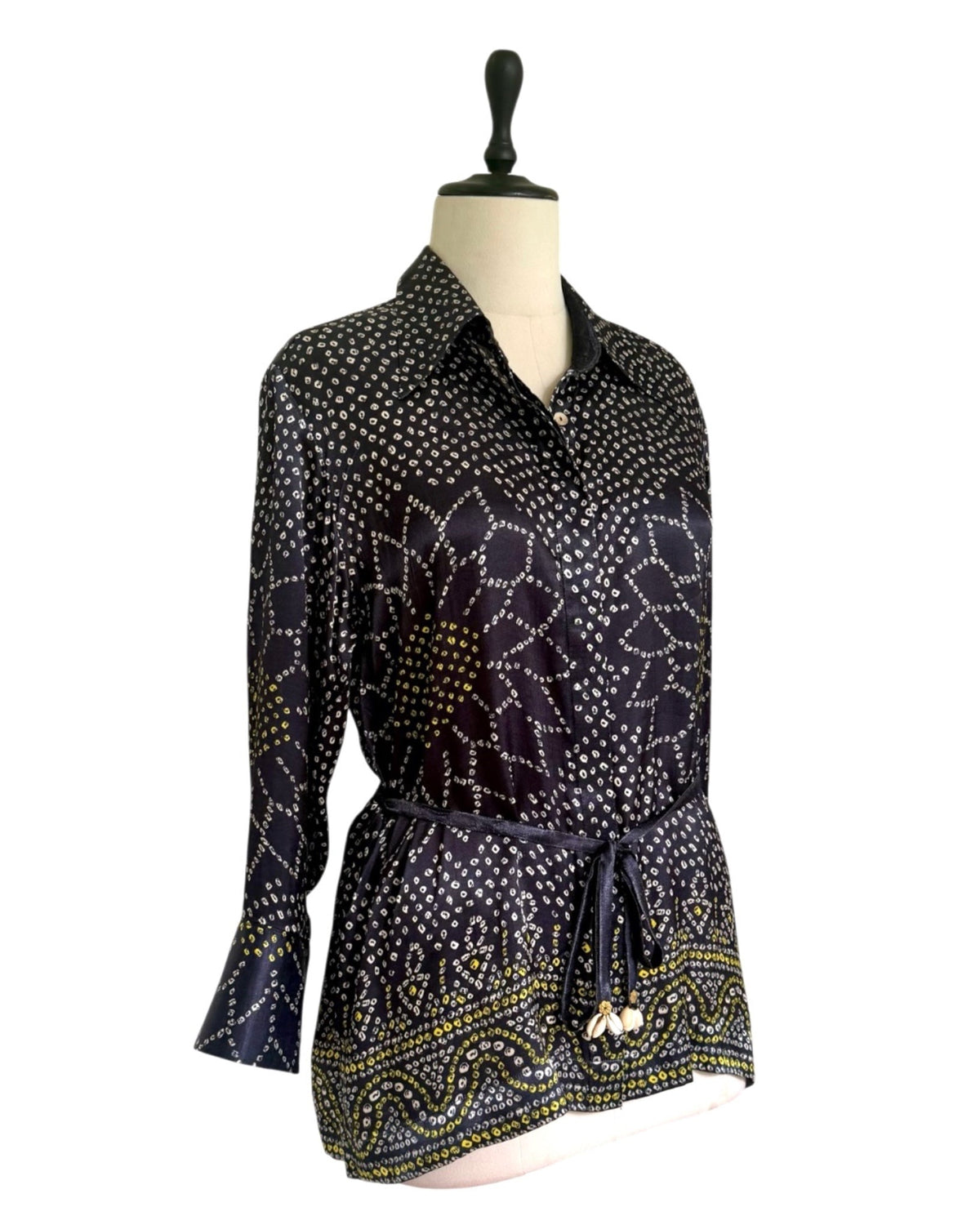 Shirt Bandhej - Black - Mayura Kumar