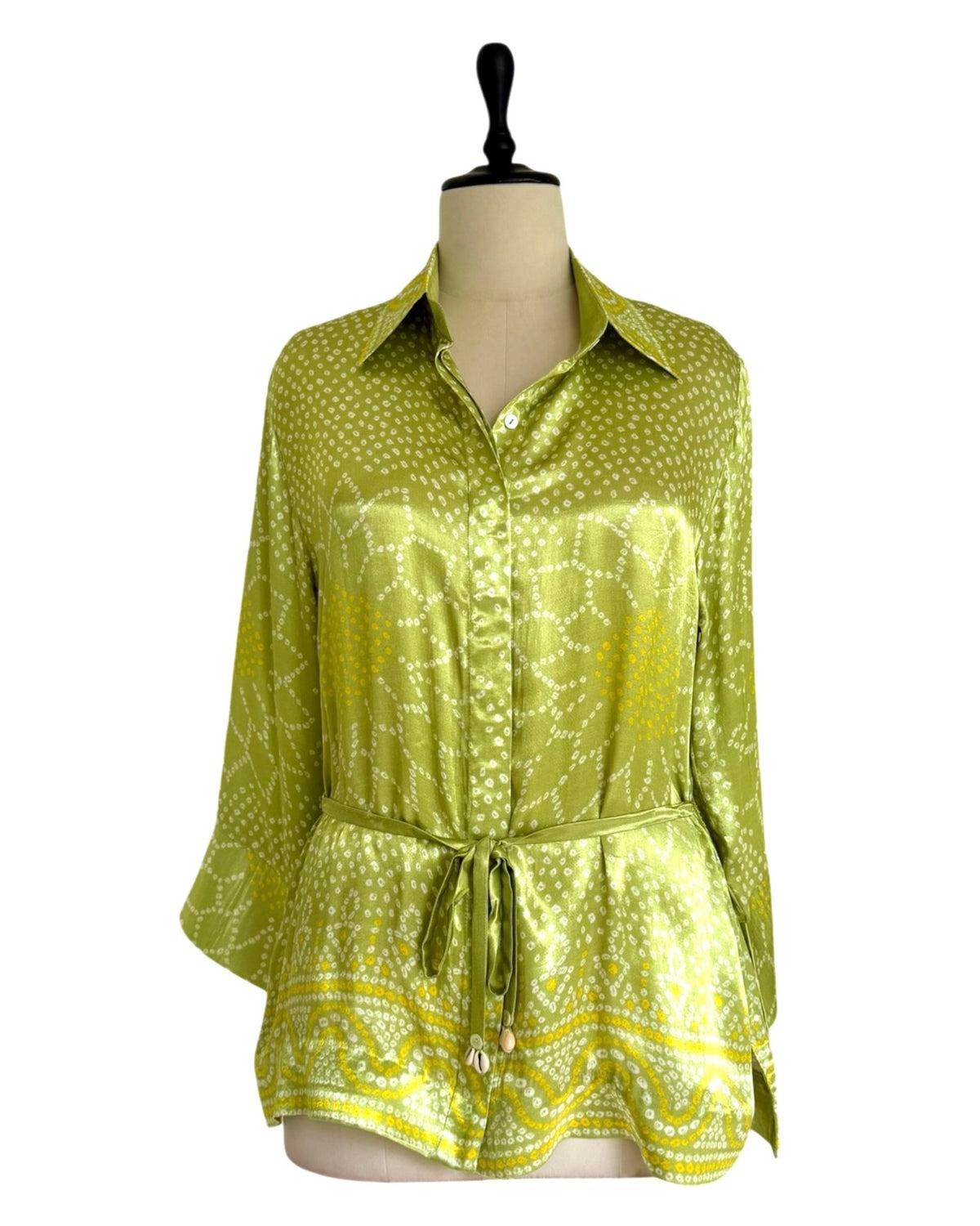 Shirt Bandhej - Fresh Green - Mayura Kumar