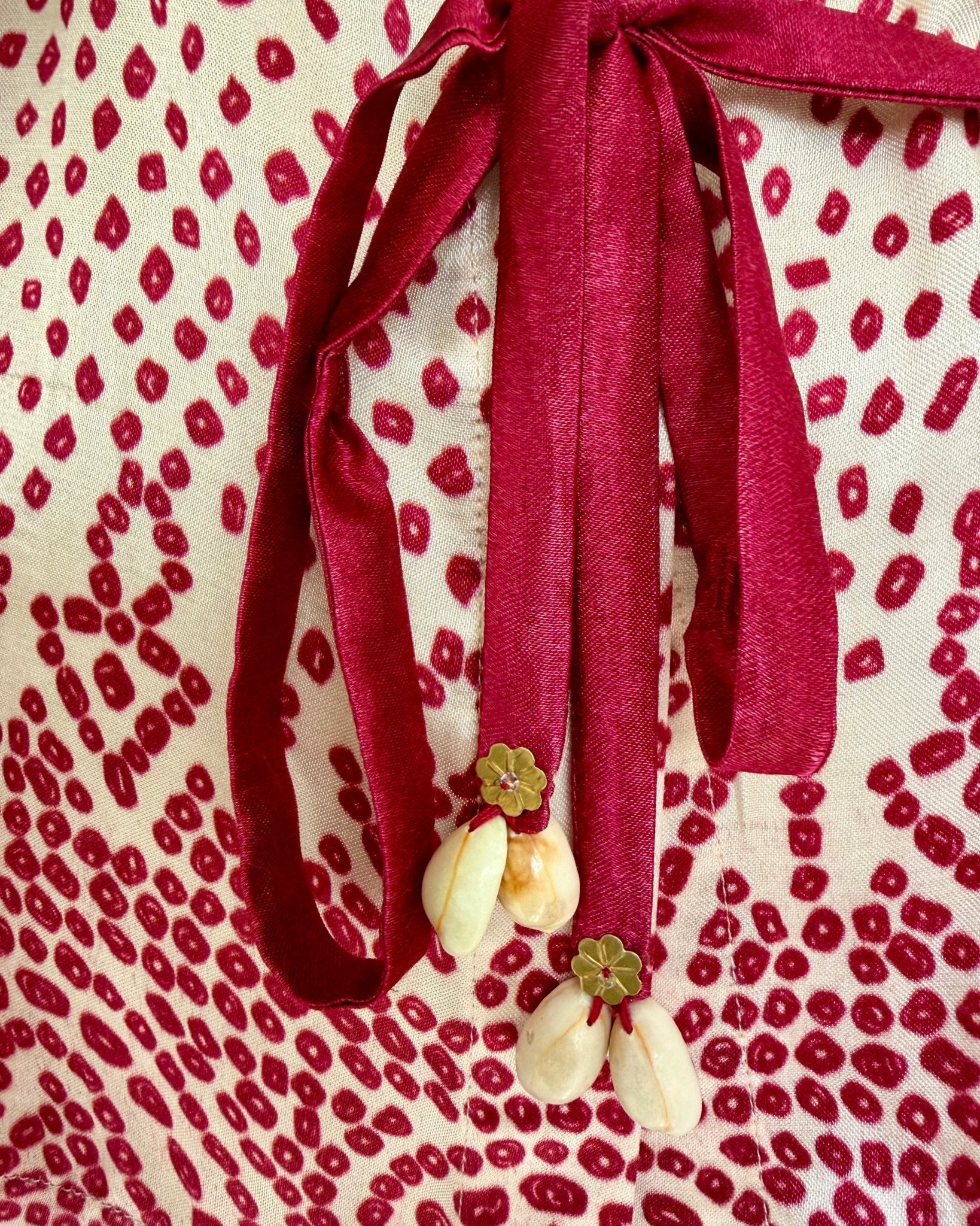 Shirt Bandhej - Ivory/Red - Mayura Kumar