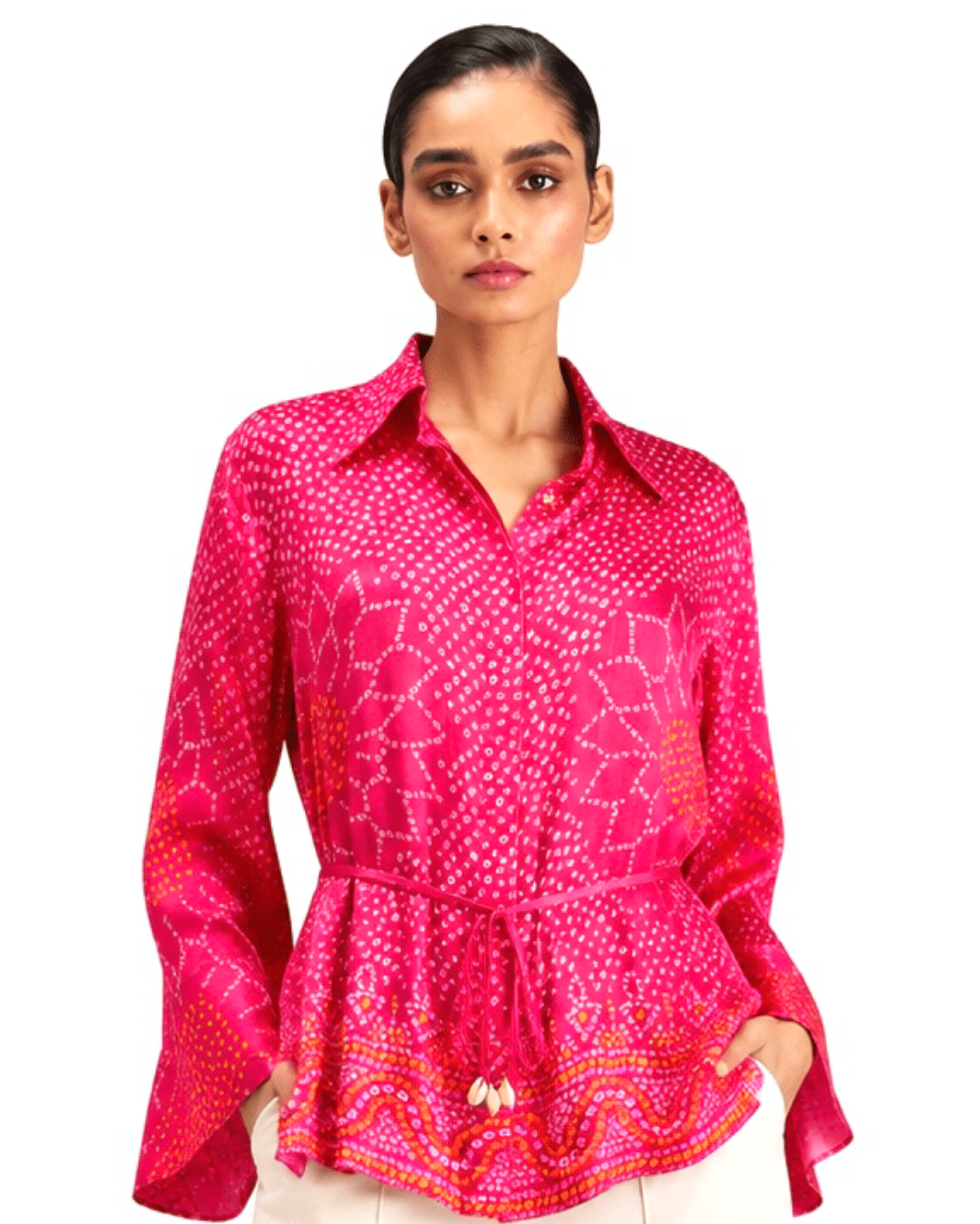 Shirt Bandhej - Pink - Mayura Kumar