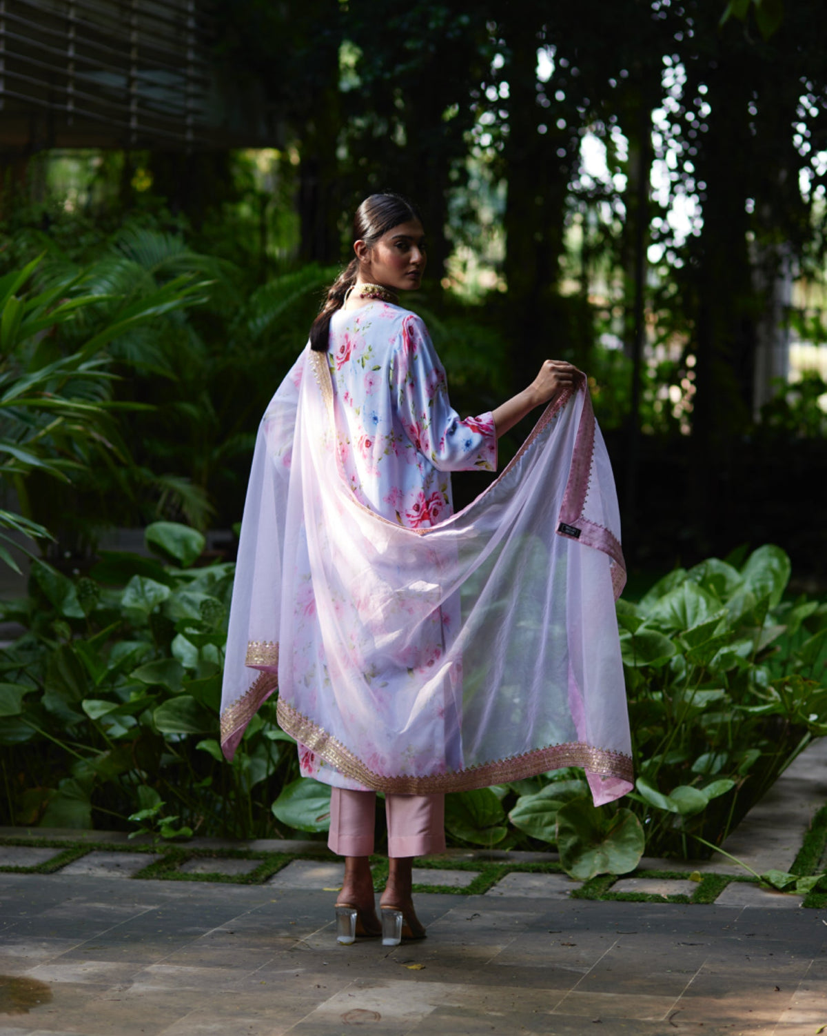 Kurta Set - Powder Blue/Blush Pink - Mayura Kumar