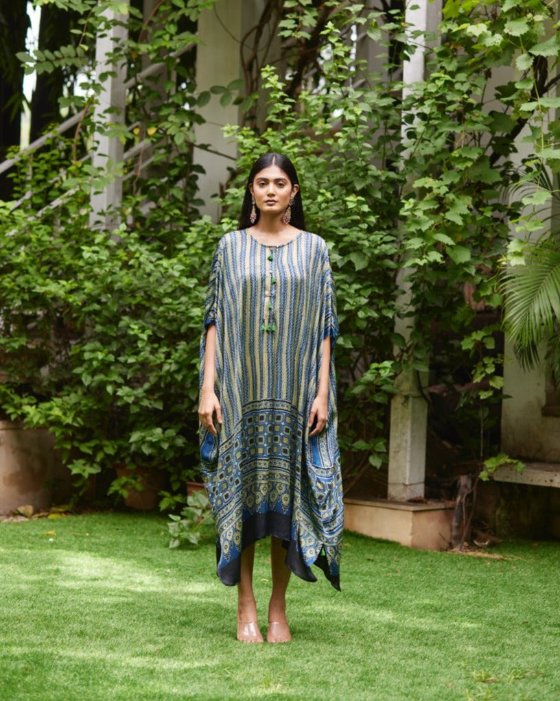 Kaftan - Indigo/Green - Mayura Kumar