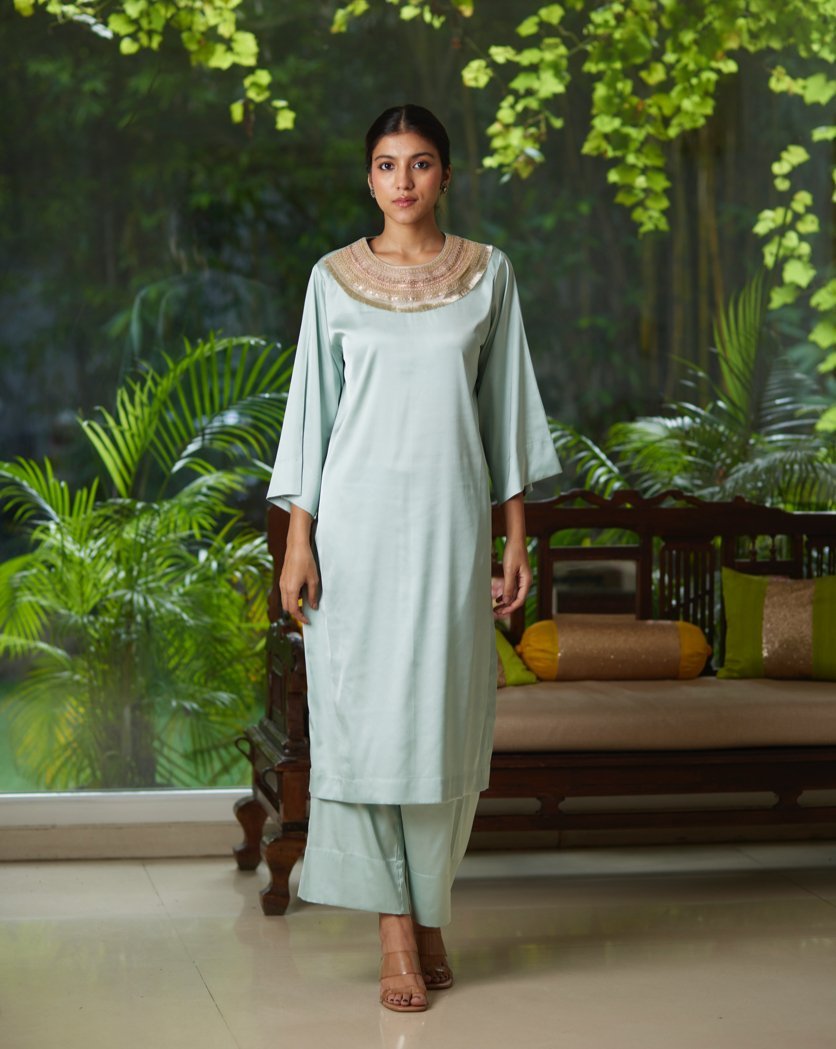 Kurta Set - Mint/Gold - Mayura Kumar