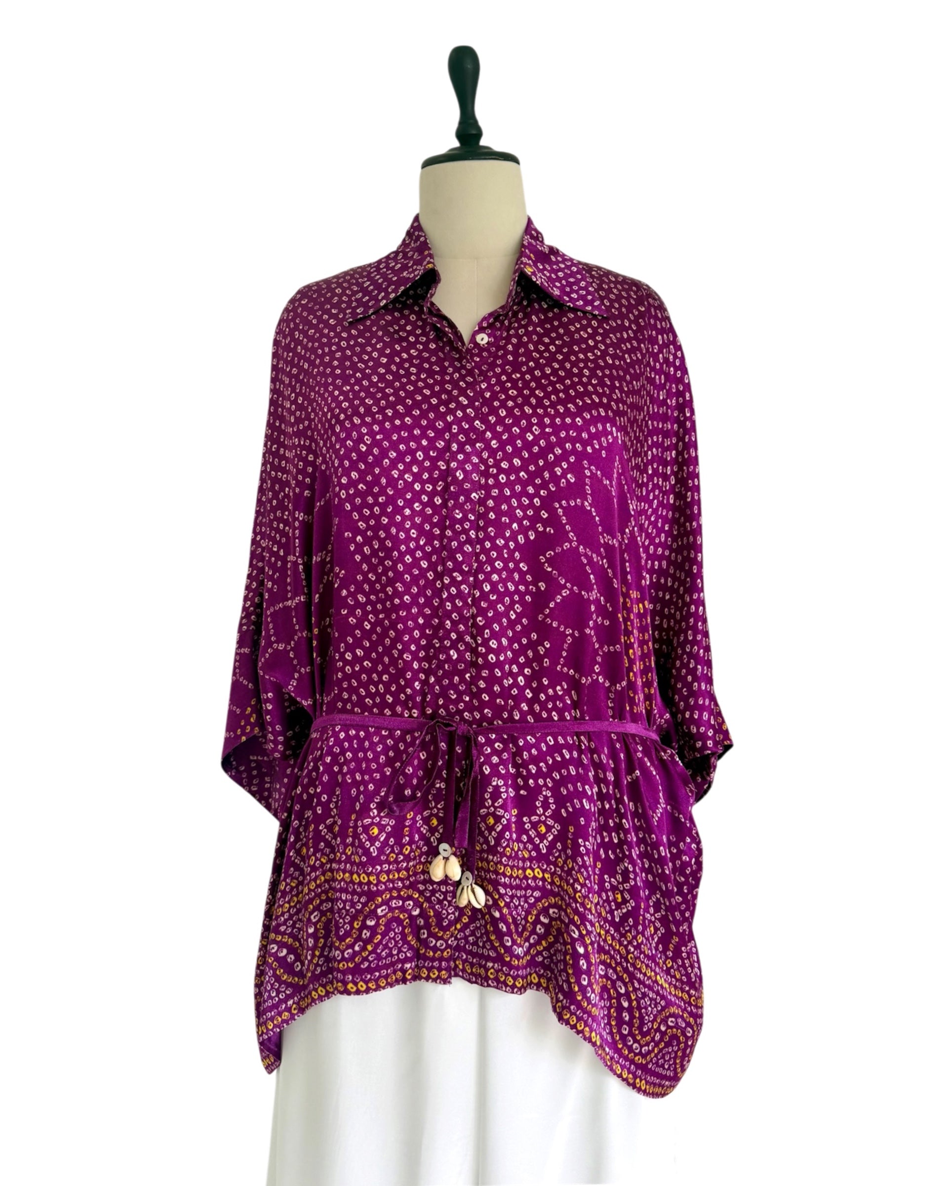 Shirt Kimono Bandhej - Purple