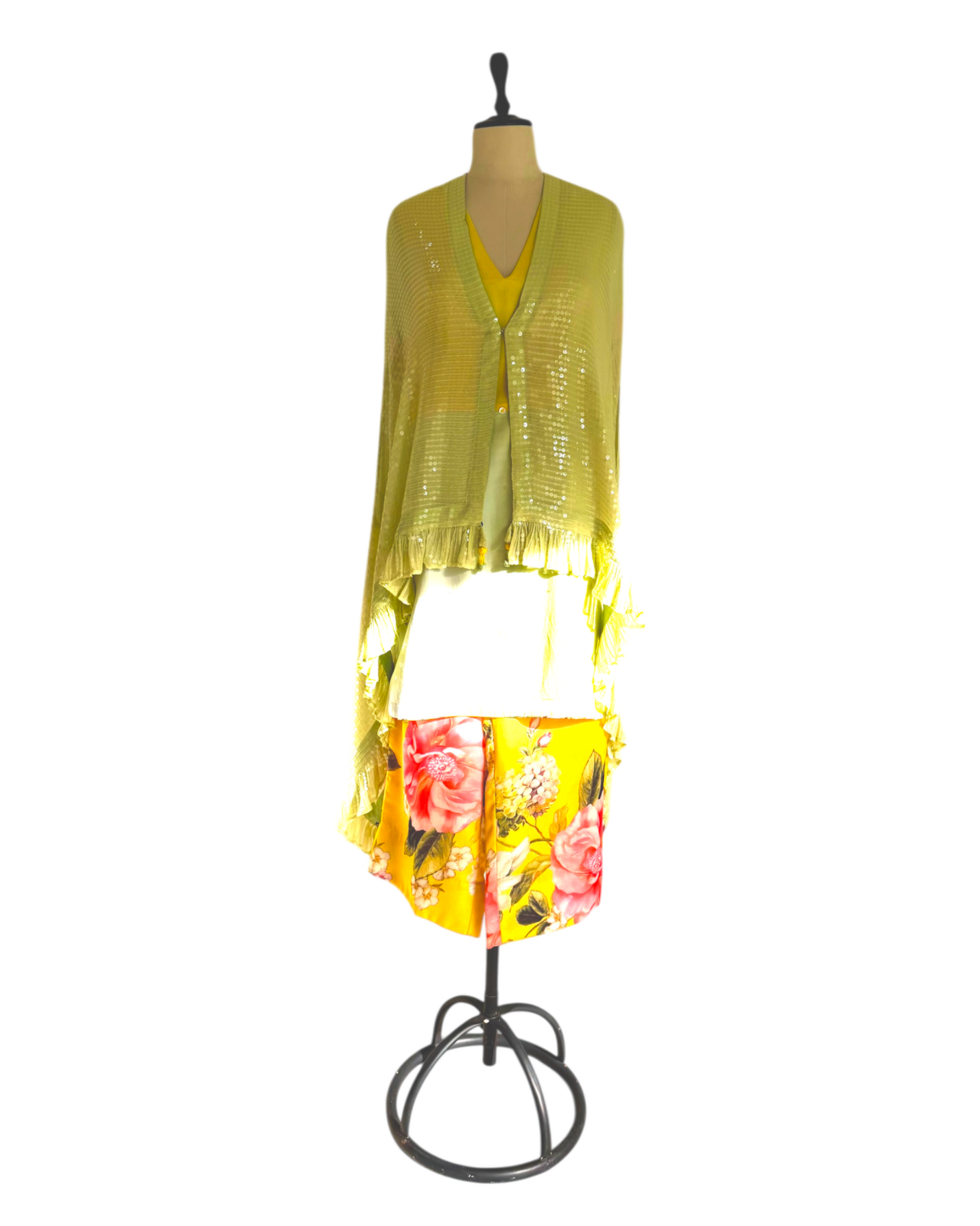 Kurta Set Floral - Green / Lemon
