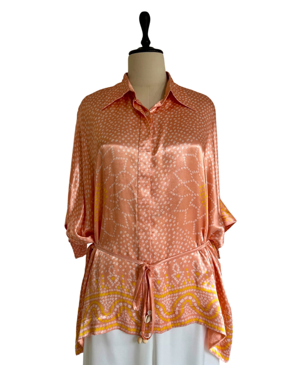 Shirt Kimono Bandhej - Blush Pink