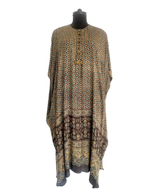 Kaftan Ajrakh - Brown / Black