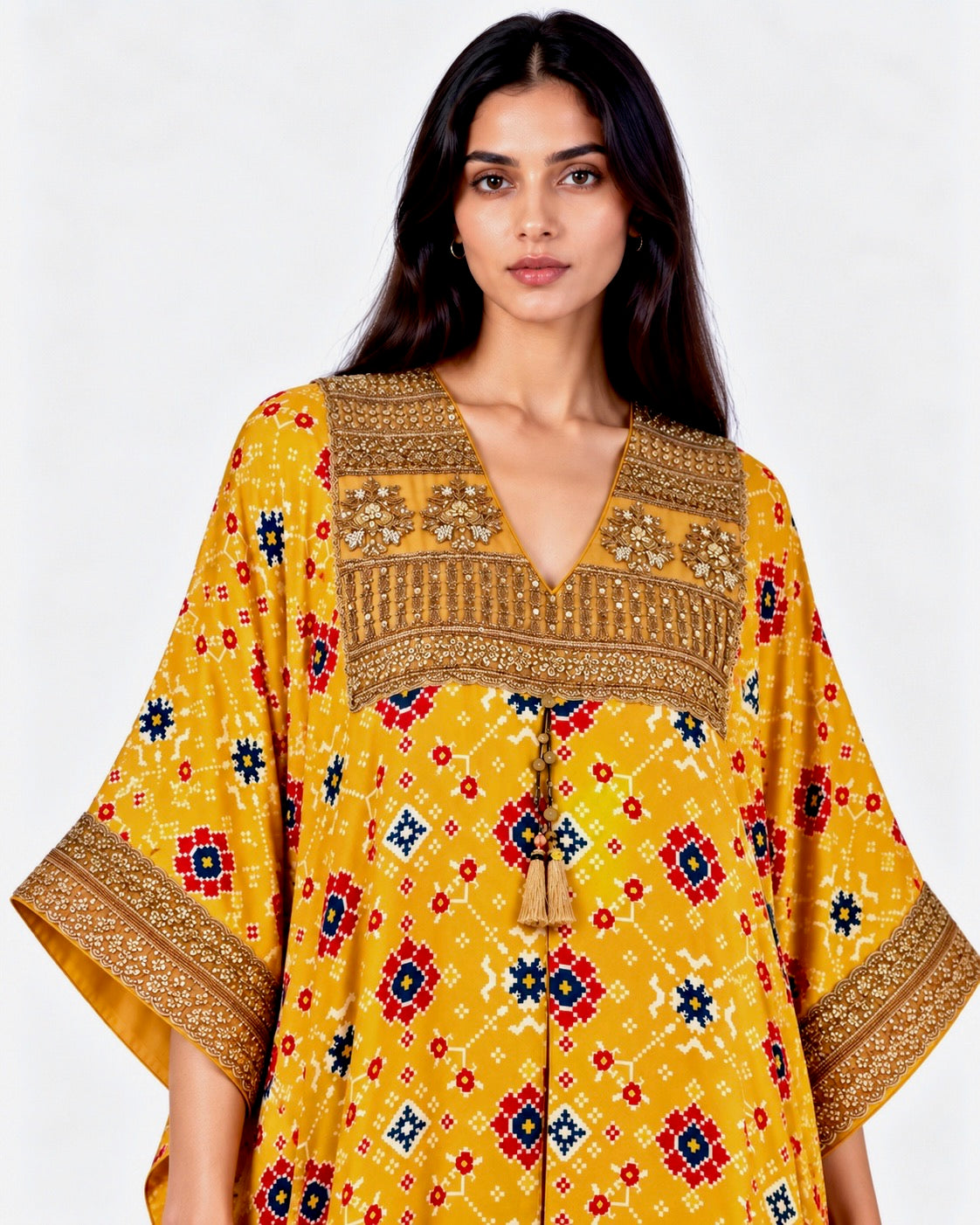 Kurta Set Patola - Yellow / Multicolour / Gold