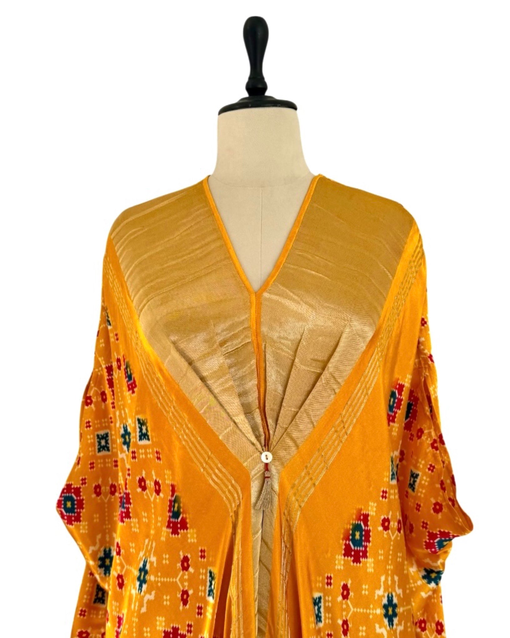 Kaftan Patola - Mustard/Gold