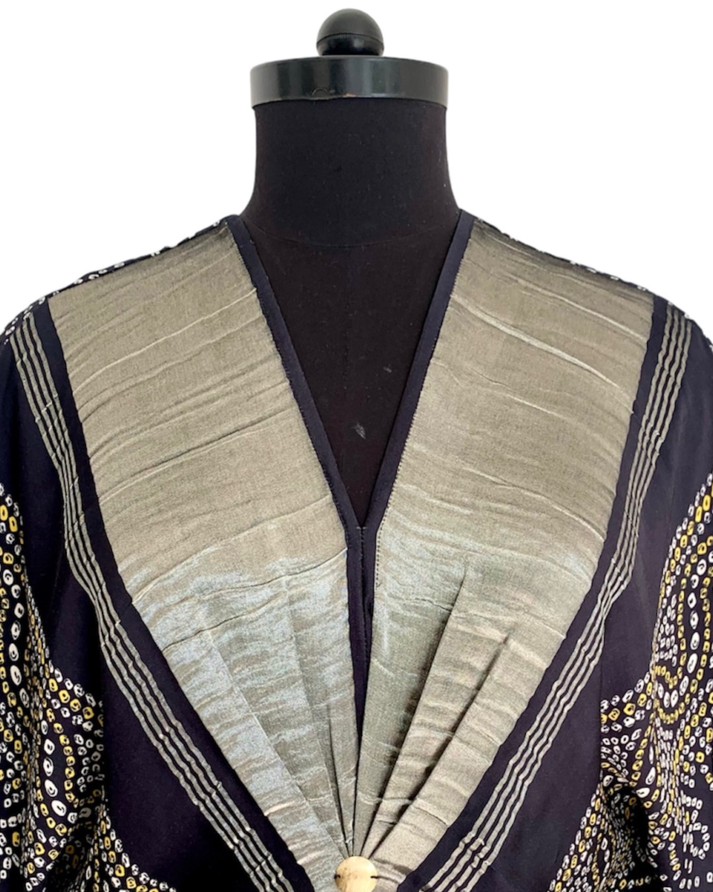 Kaftan Bandhej - Black / White