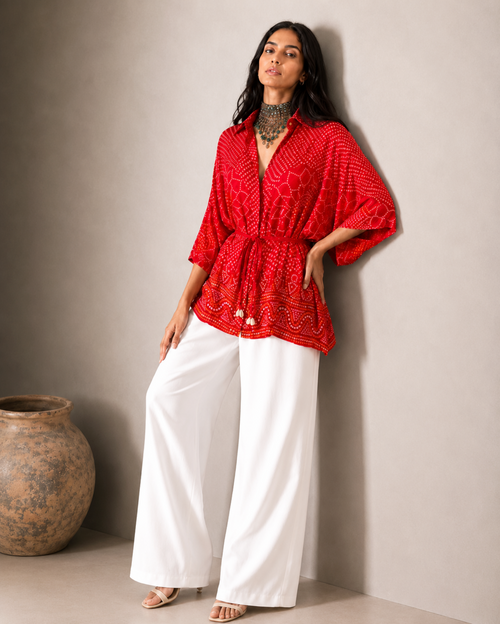 Shirt Kimono Bandhej - Red