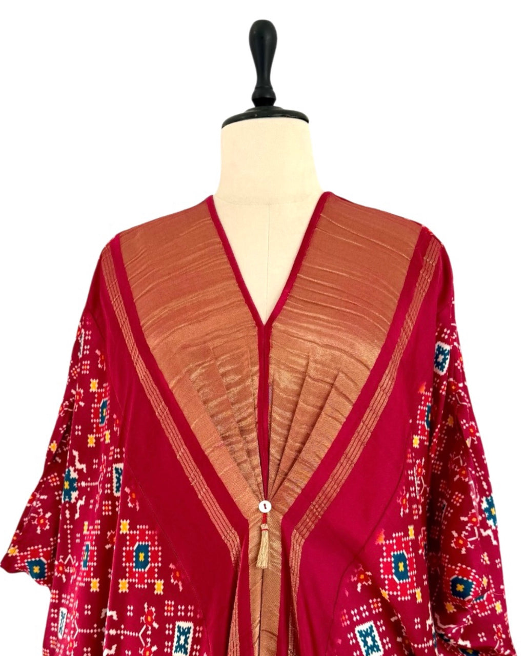 Kaftan Patola - Burgundy/Gold