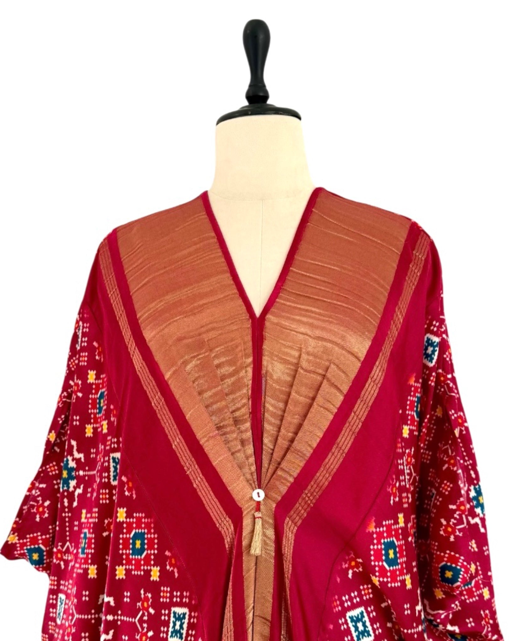 Kaftan Patola - Burgundy/Gold