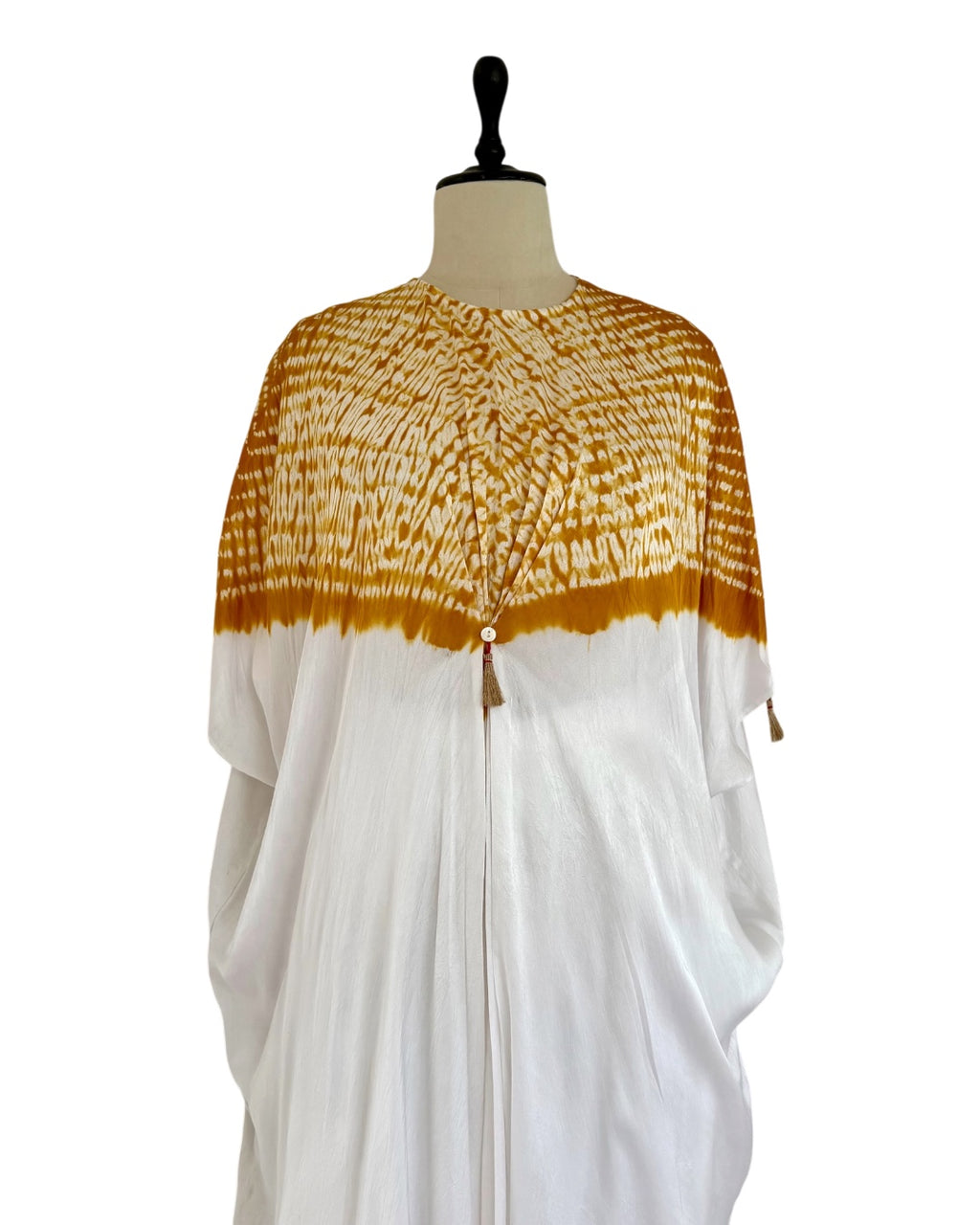Kurta Set Shibori - Ivory/ Mustard