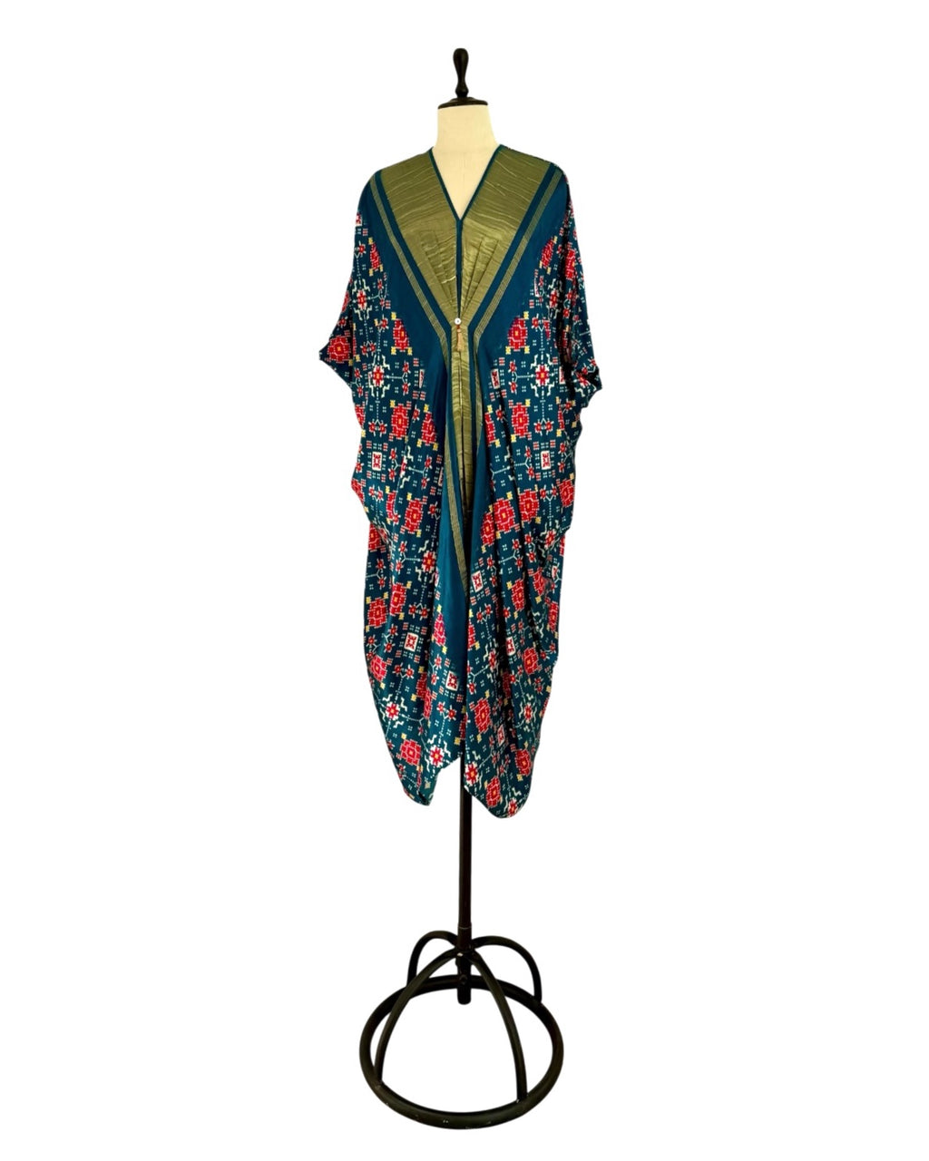 Kaftan Patola - Teal Blue /Gold