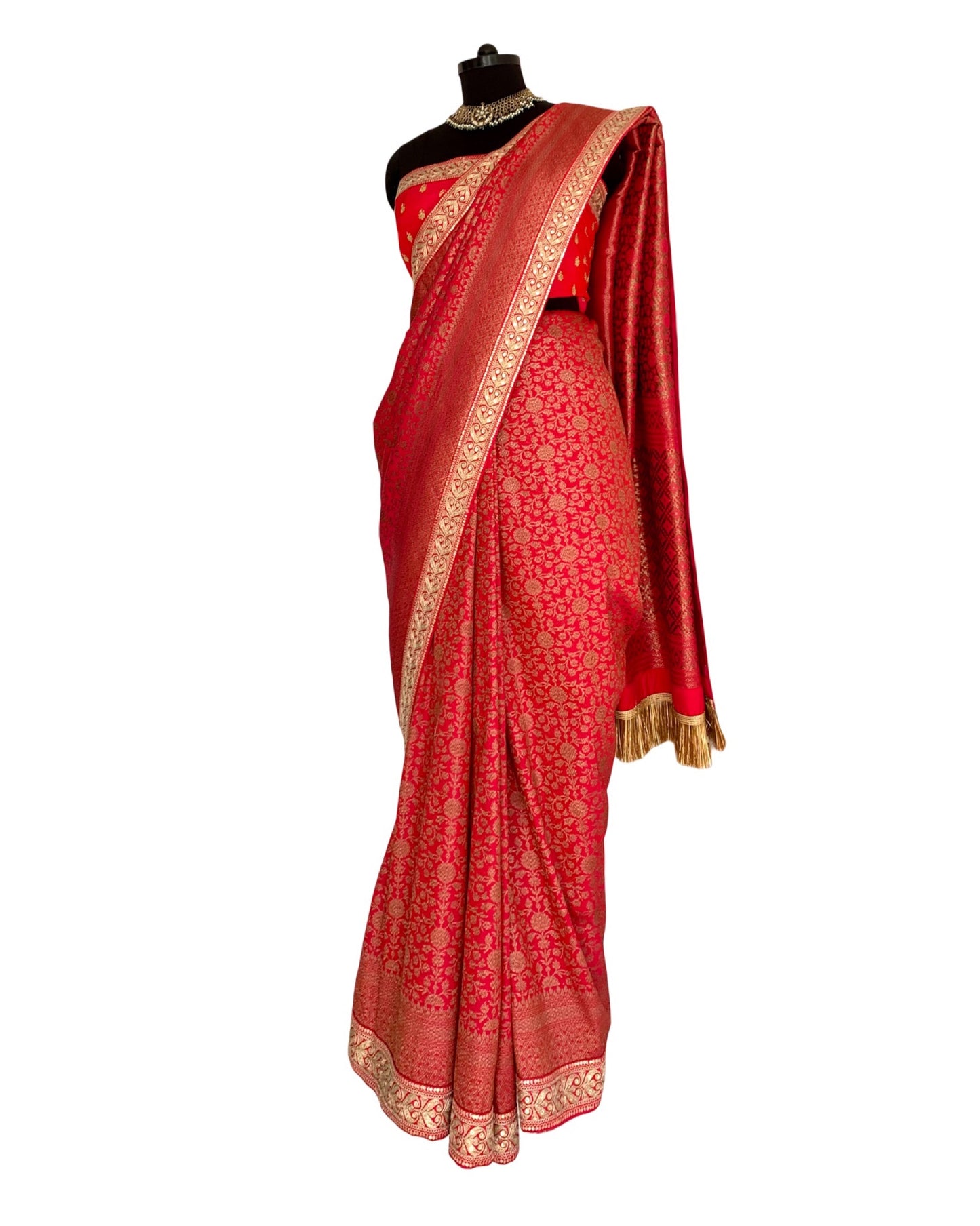 Saree Banarasi - Gulabi / Gold