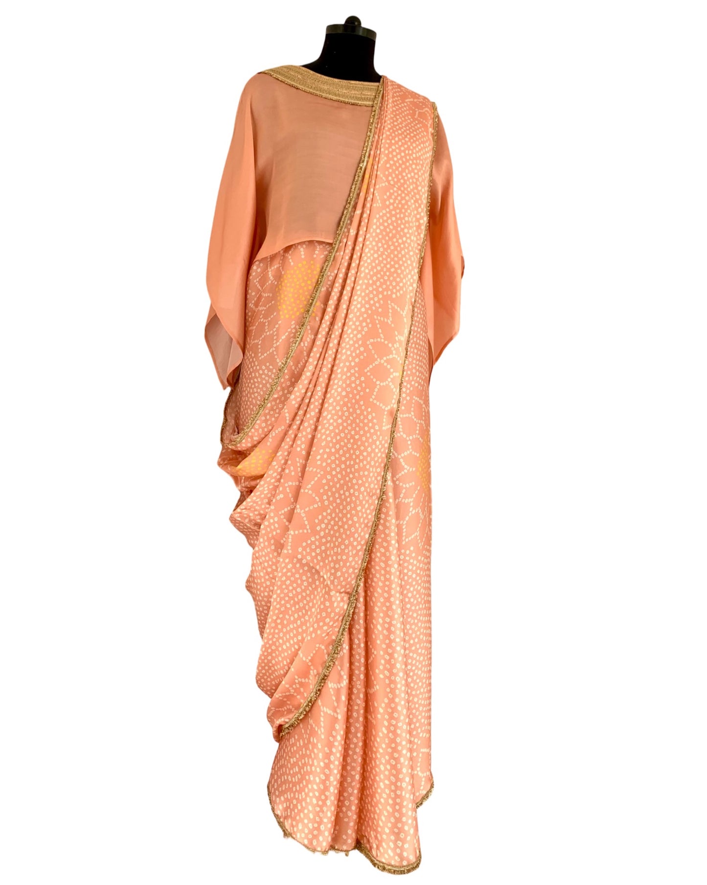 Saree Bandhej Mixology - Blush Pink / Gold