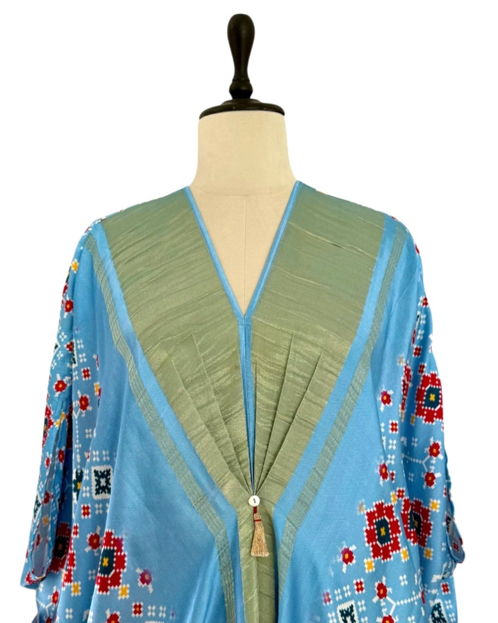 Kaftan Patola - Sky Blue /Gold