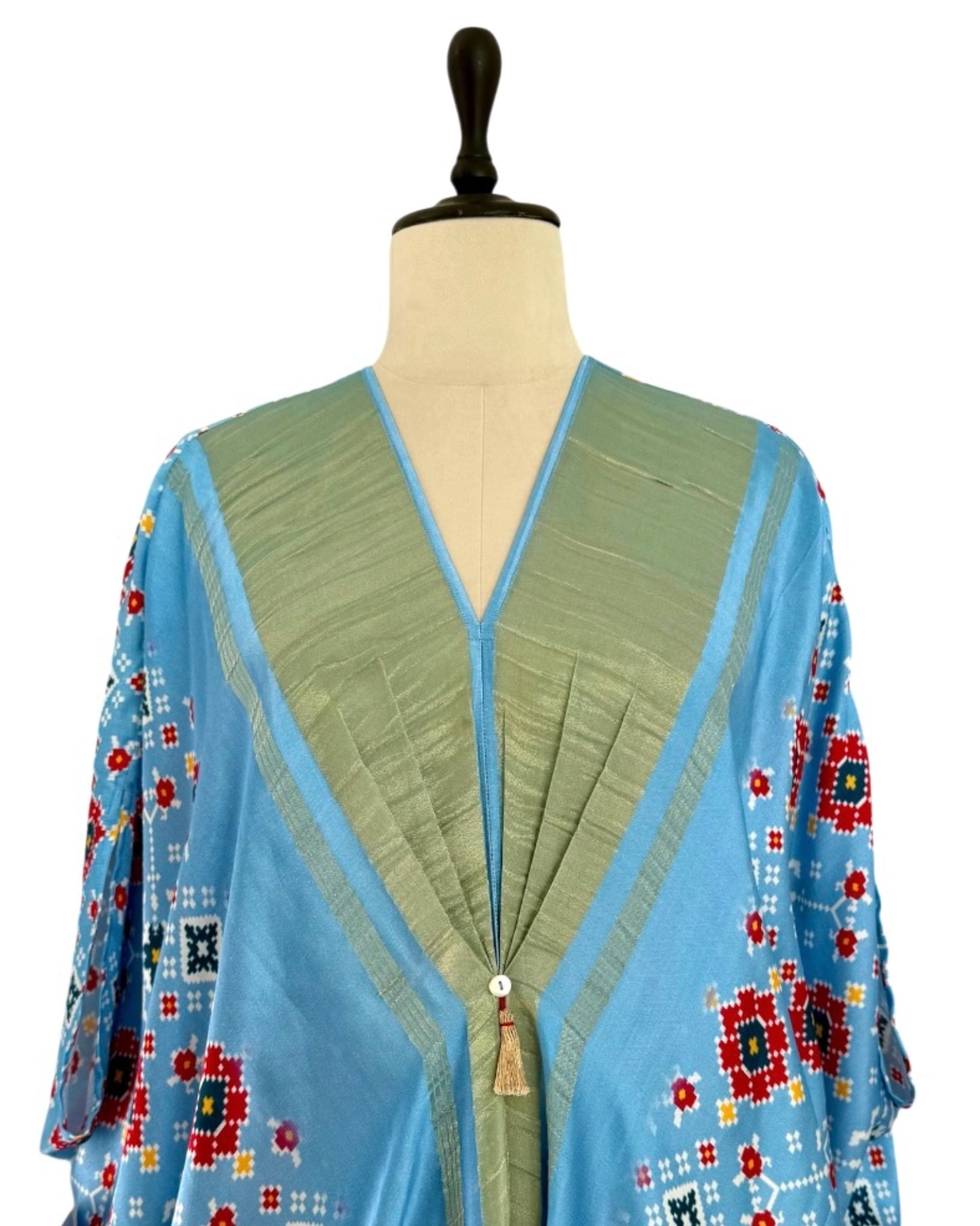 Kaftan Patola - Sky Blue /Gold