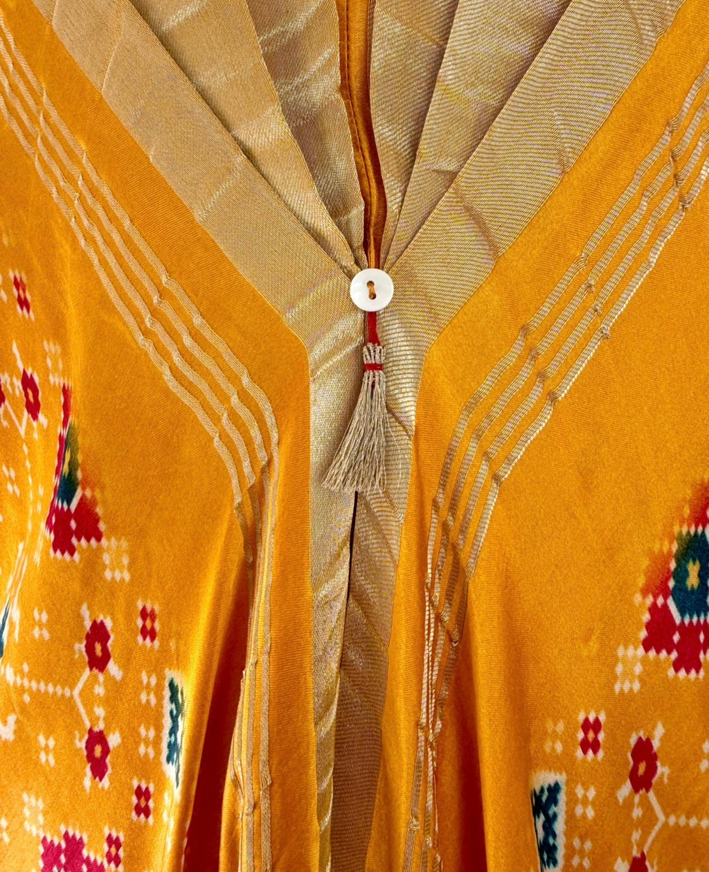 Kaftan Patola - Mustard/Gold